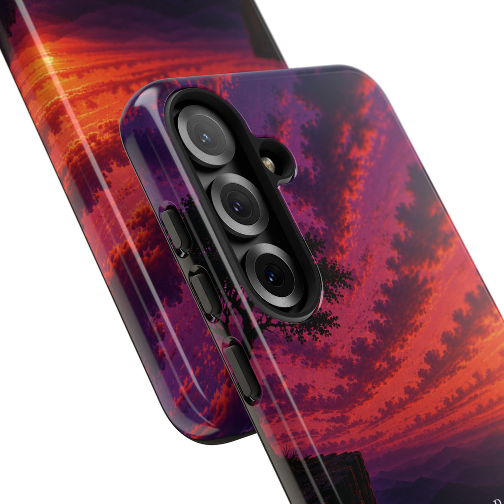 Sunset Serenity Phone Case – “A Place To Breathe, A Place To Heal” Inspirational Galaxy Case