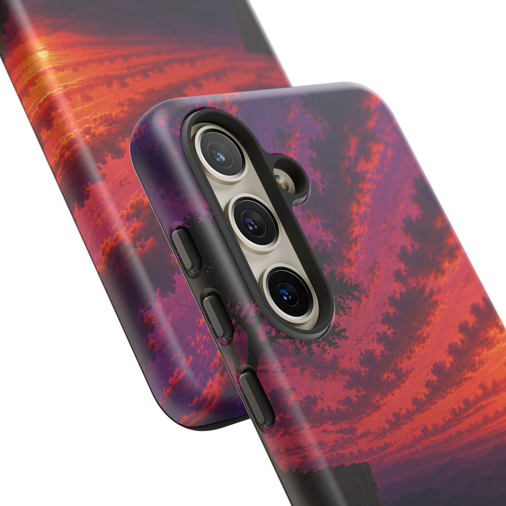 Sunset Serenity Phone Case – “A Place To Breathe, A Place To Heal” Inspirational Galaxy Case