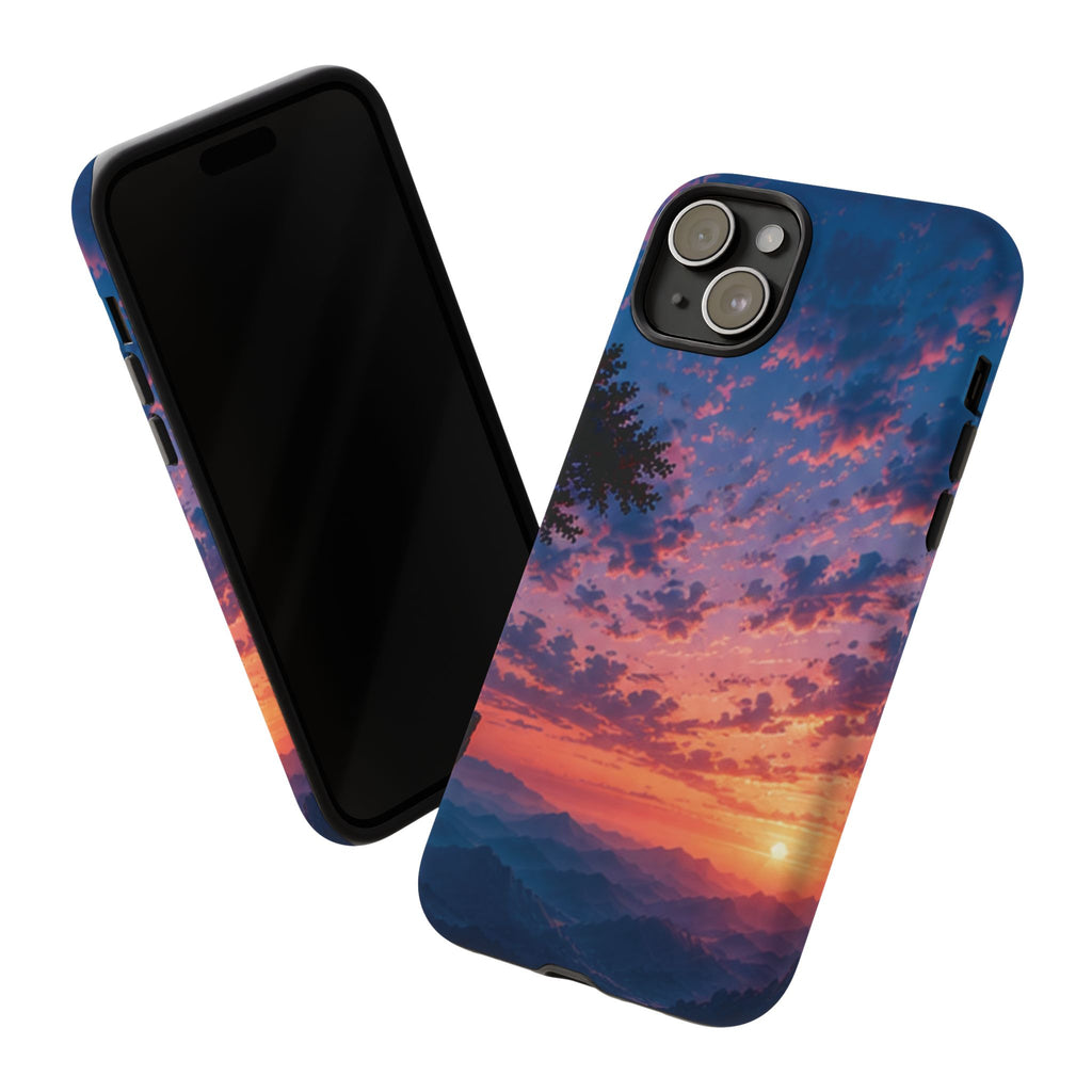Sunset Mountain Phone Case — Tough Protective Phone Cover with Scenic Sunset Design