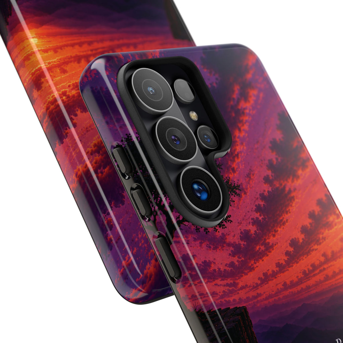 Sunset Serenity Phone Case – “A Place To Breathe, A Place To Heal” Inspirational Galaxy Case