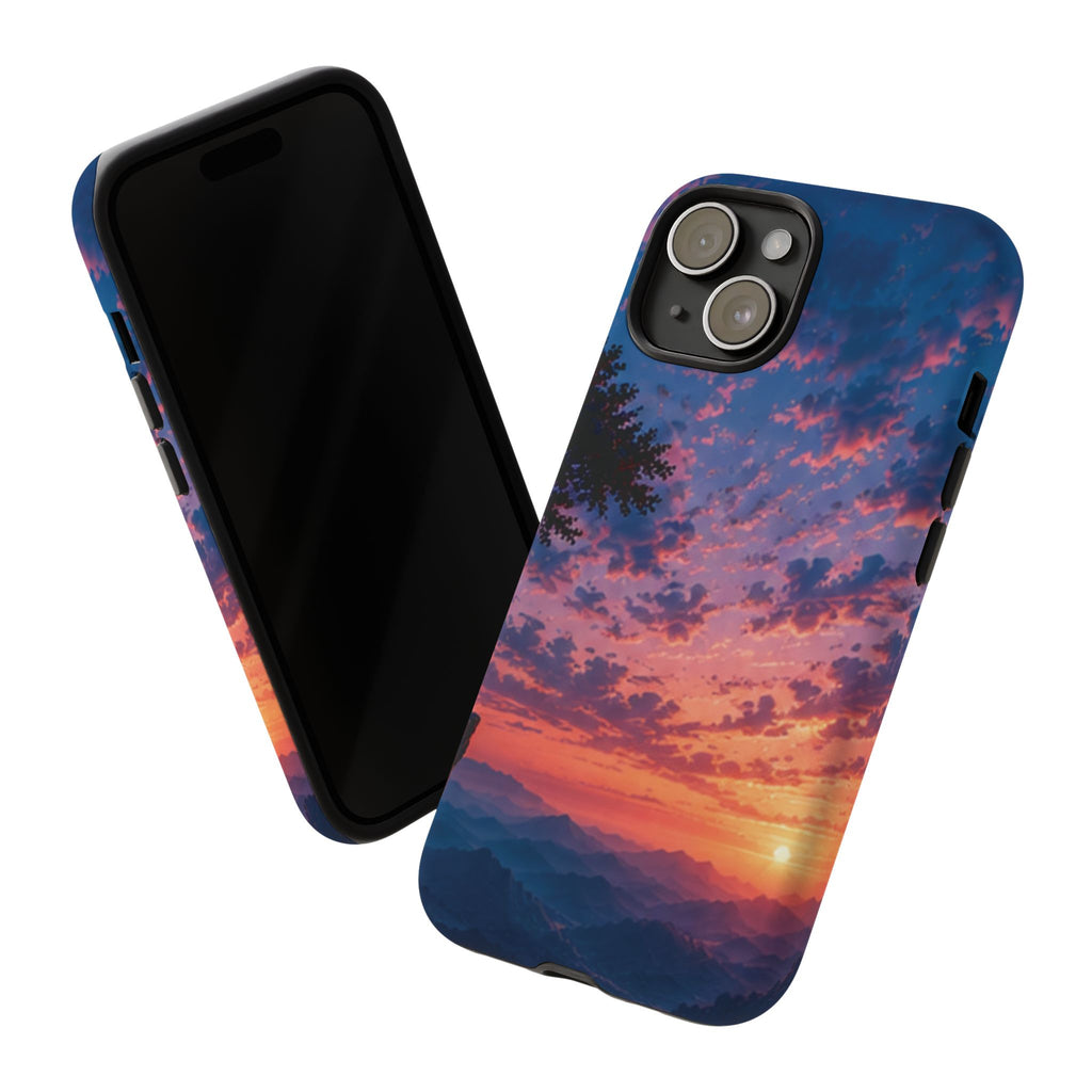Sunset Mountain Phone Case — Tough Protective Phone Cover with Scenic Sunset Design