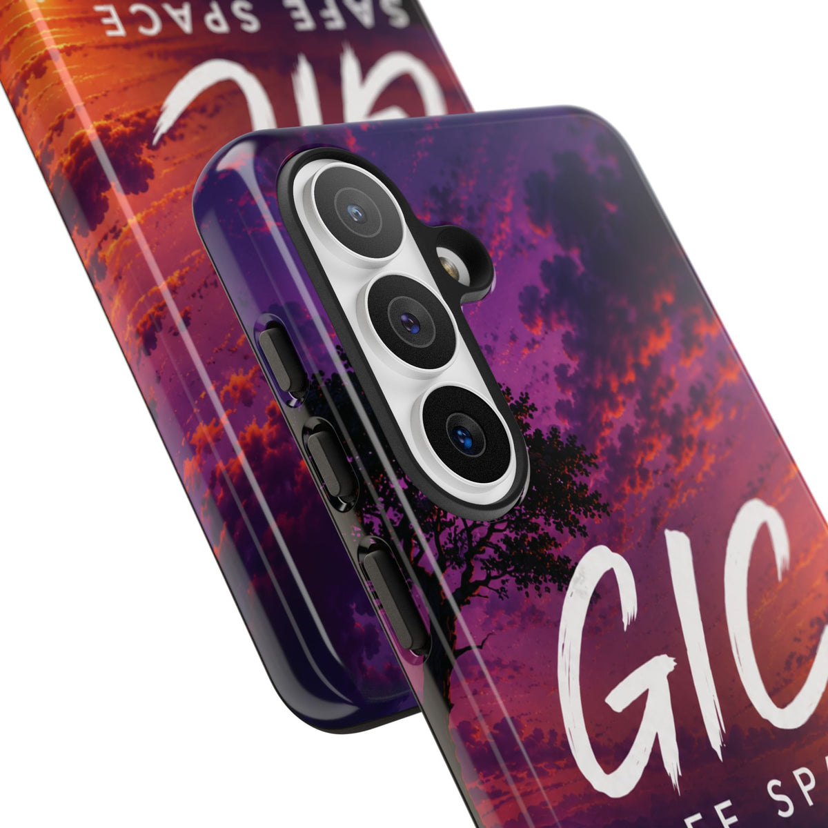 GIC Safe Space Tough Phone Case — "Greater Is Coming" Sunset Design