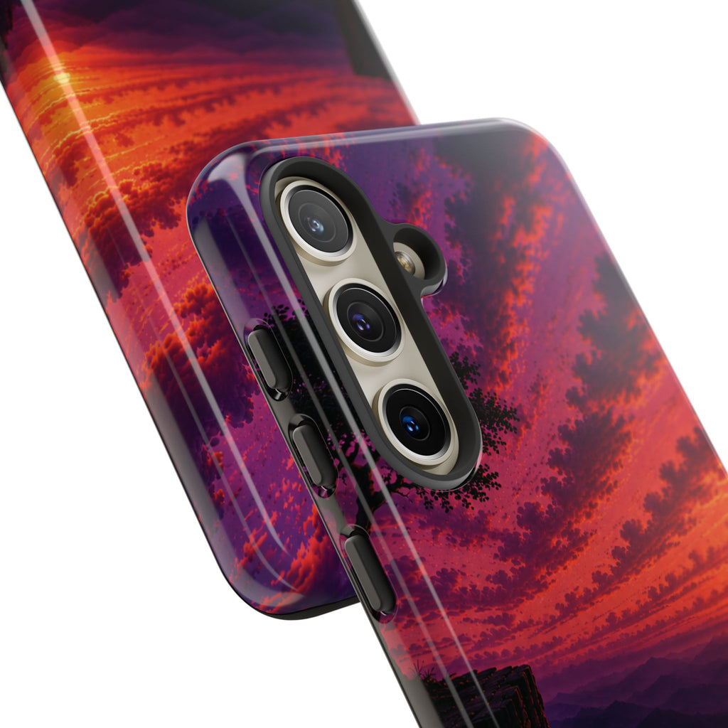 Sunset Serenity Phone Case – “A Place To Breathe, A Place To Heal” Inspirational Galaxy Case