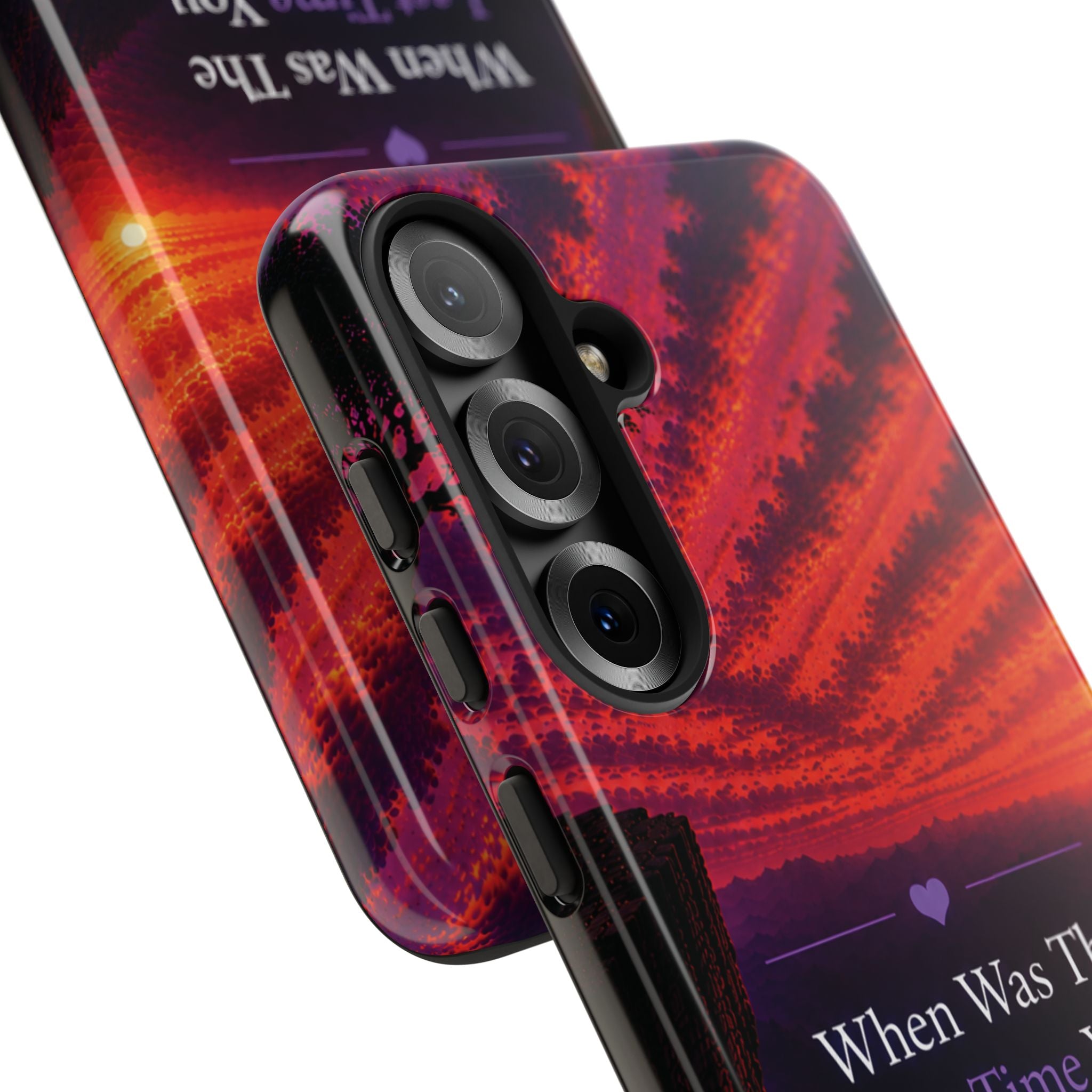 Inspirational Phone Case - "When Was The Last Time You Checked On Yourself?" Sunset Self-Care Quote
