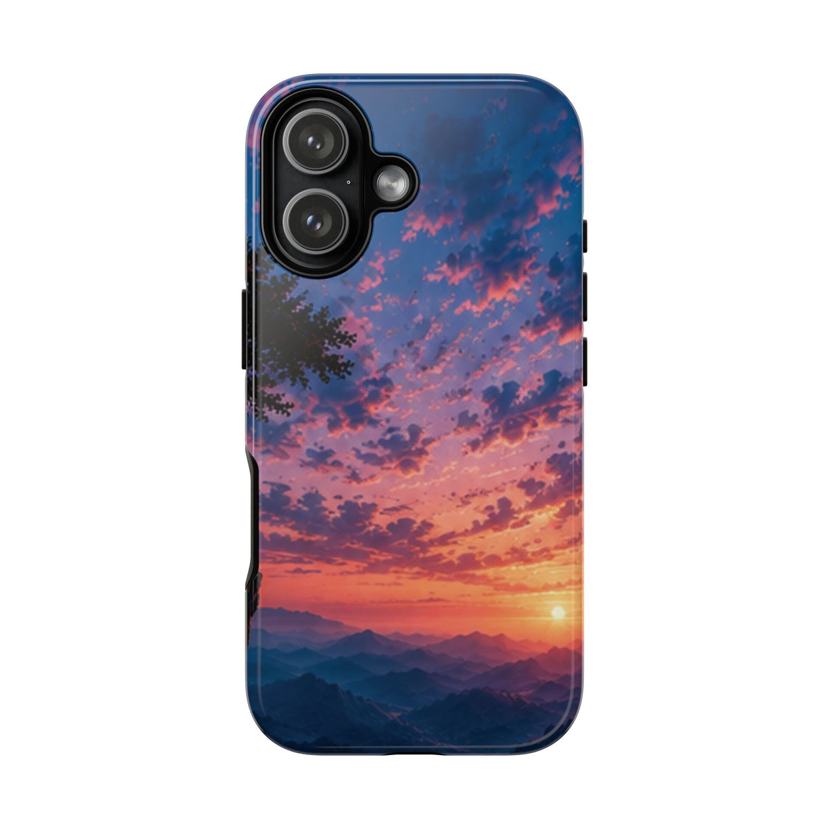 Sunset Mountain Phone Case — Tough Protective Phone Cover with Scenic Sunset Design