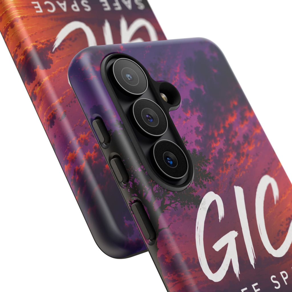 GIC Safe Space Tough Phone Case — "Greater Is Coming" Sunset Design