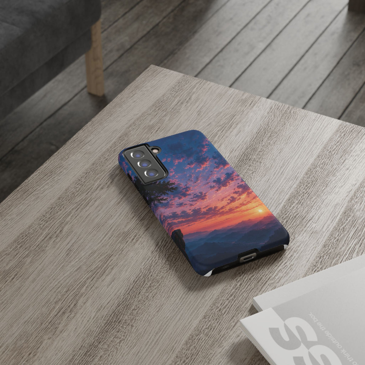 Sunset Mountain Phone Case — Tough Protective Phone Cover with Scenic Sunset Design