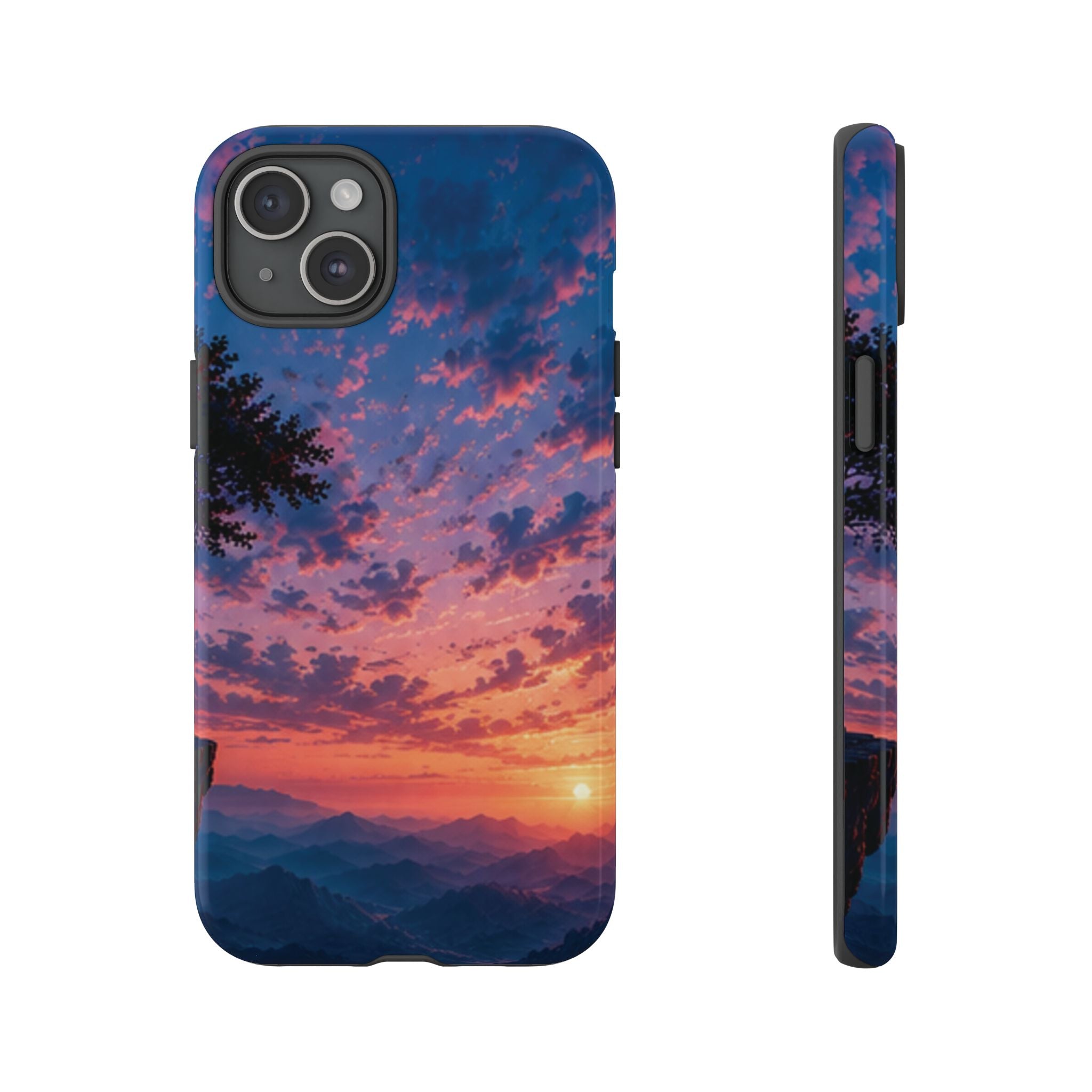 Sunset Mountain Phone Case — Tough Protective Phone Cover with Scenic Sunset Design
