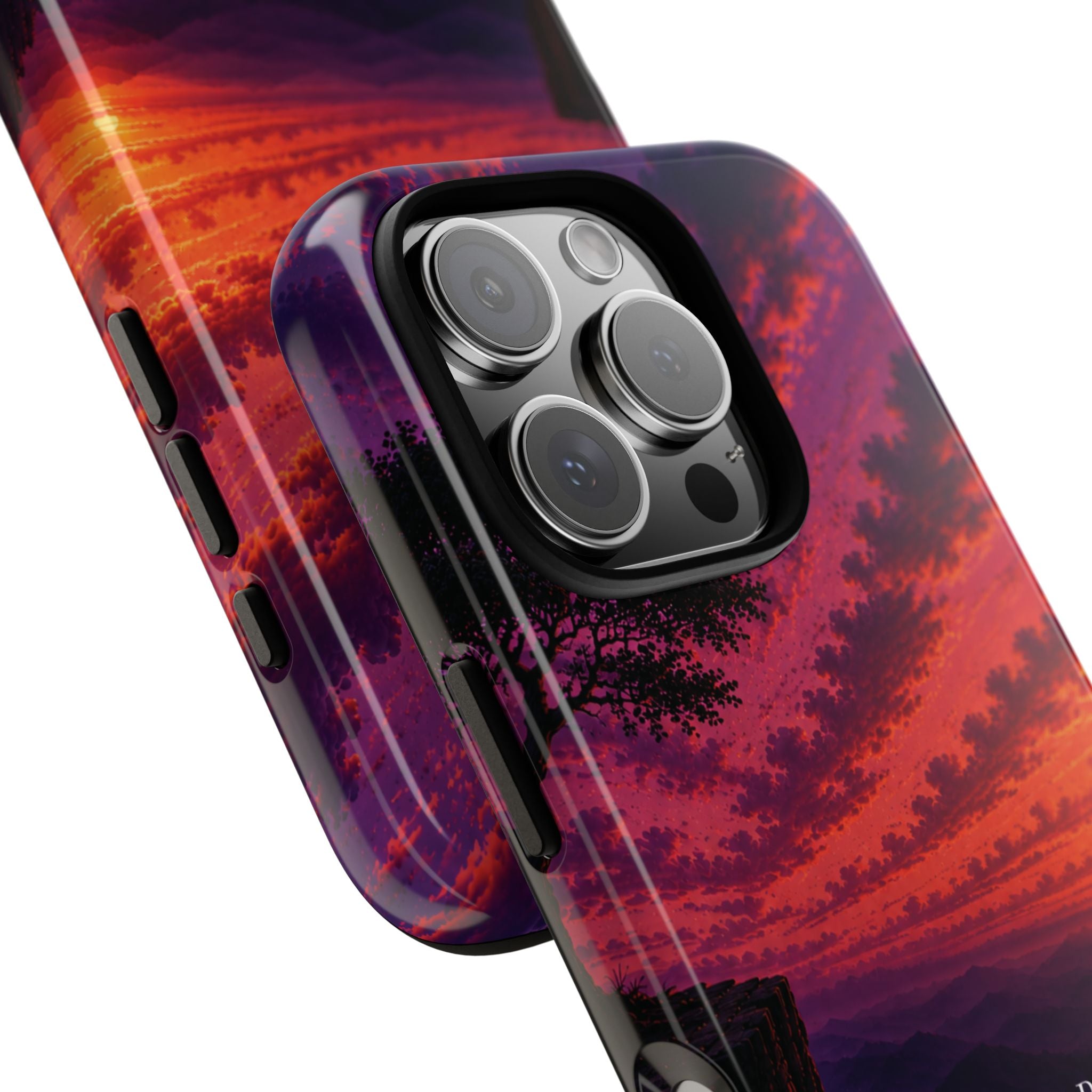 Sunset Serenity Phone Case – “A Place To Breathe, A Place To Heal” Inspirational Galaxy Case
