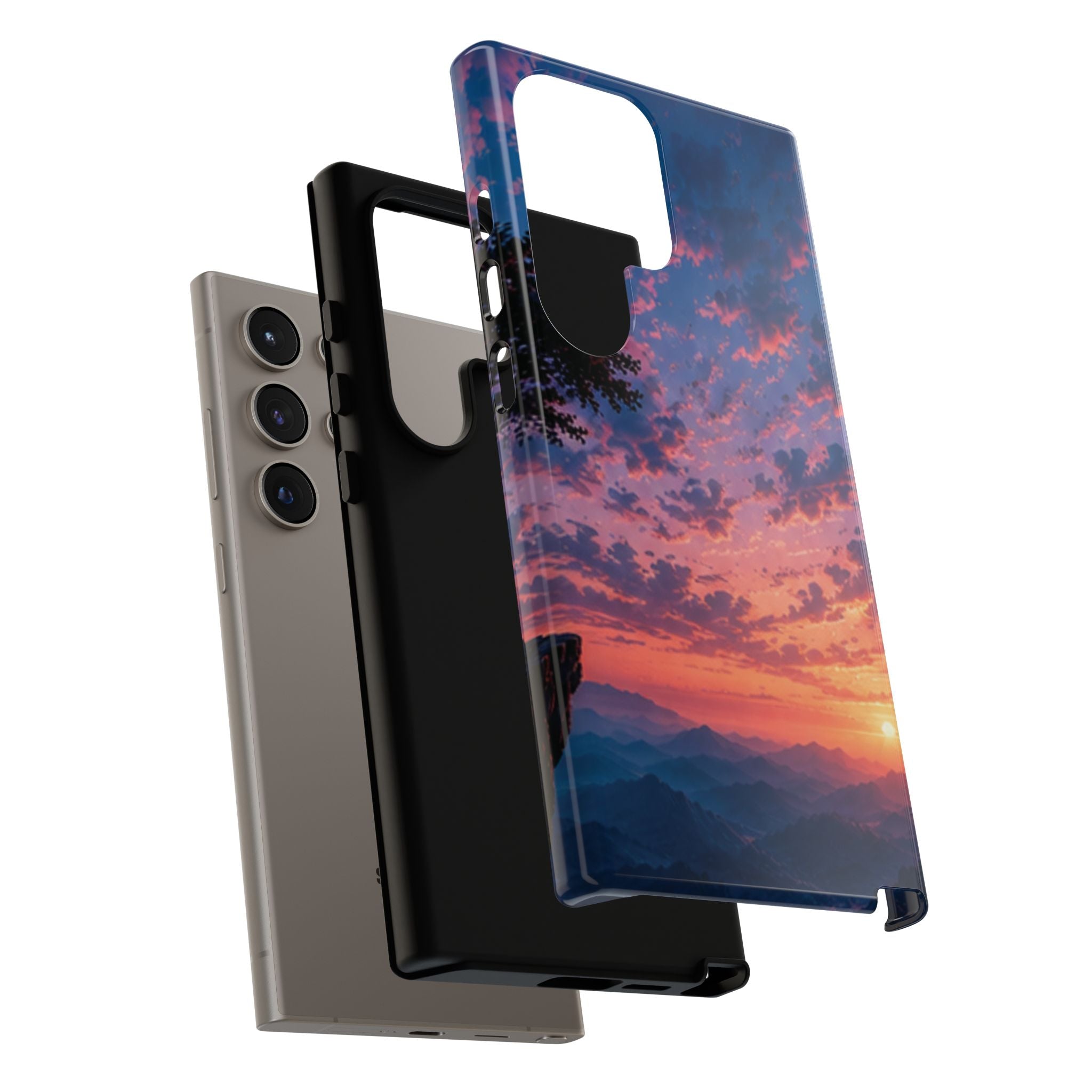 Sunset Mountain Phone Case — Tough Protective Phone Cover with Scenic Sunset Design