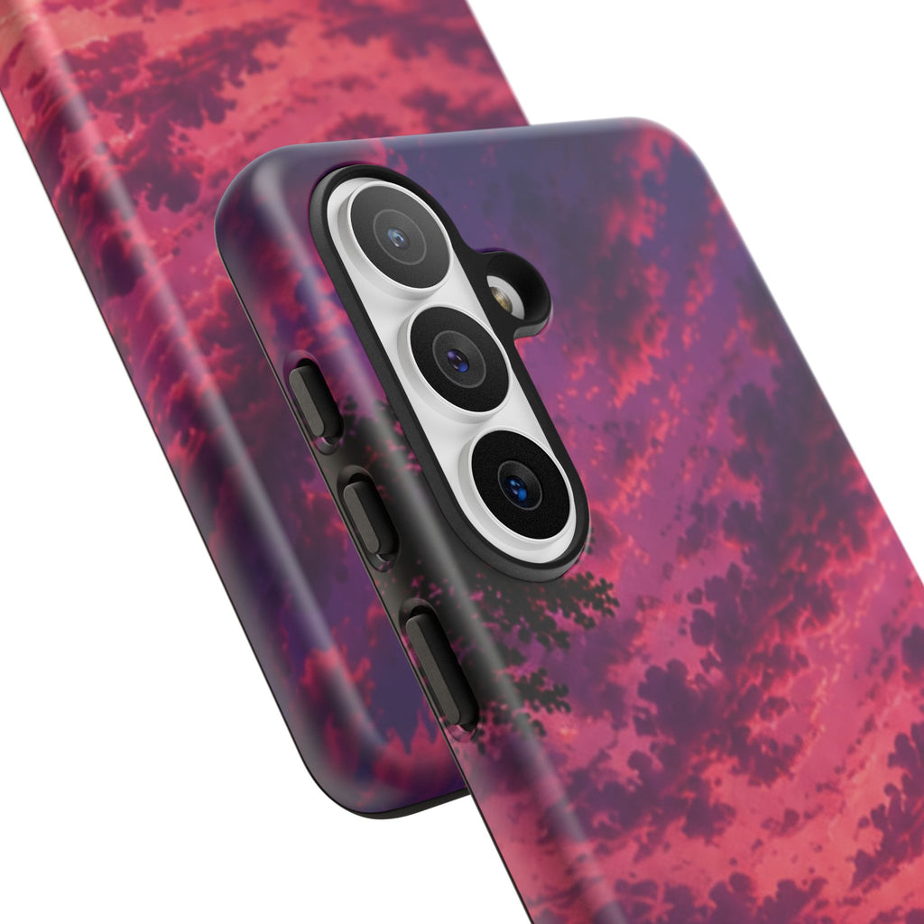 Sunset Mountain Phone Case — Purple Pink Scenic Tough Case