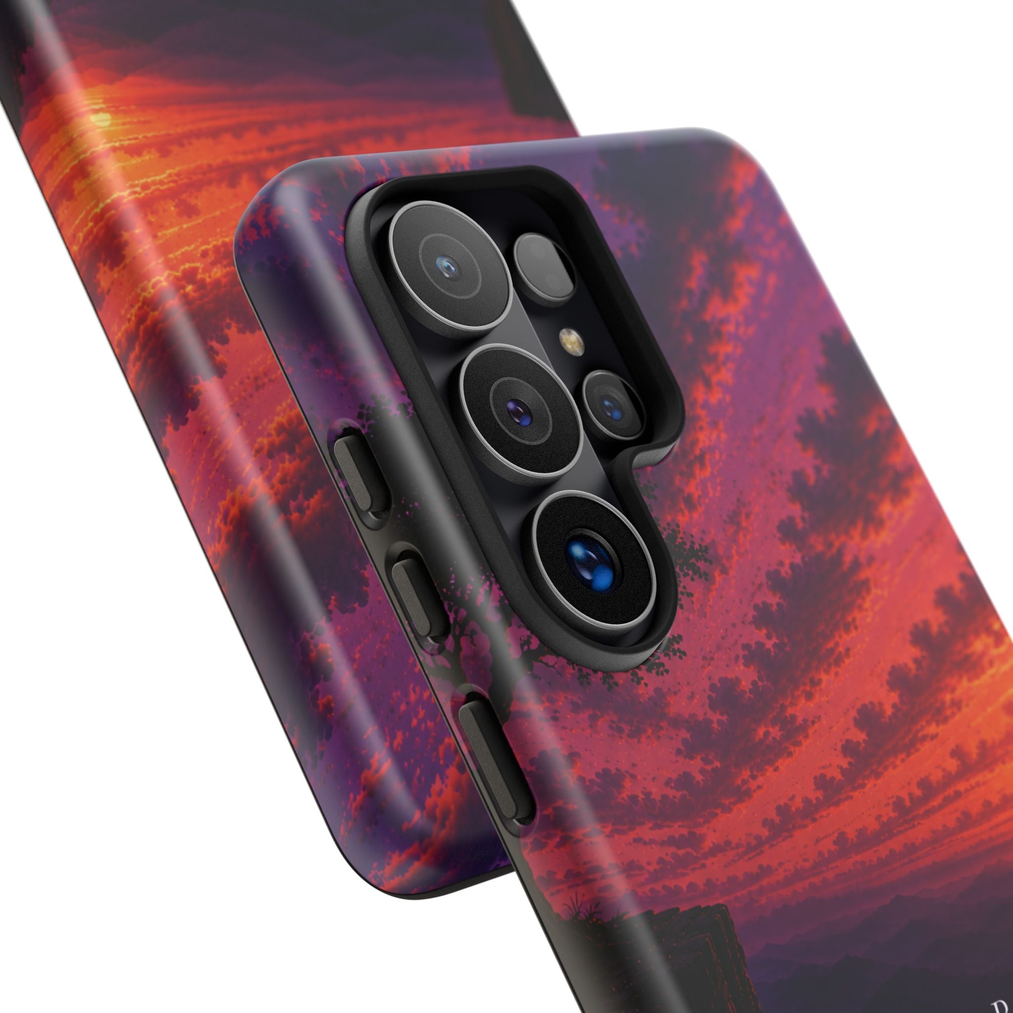Sunset Serenity Phone Case – “A Place To Breathe, A Place To Heal” Inspirational Galaxy Case