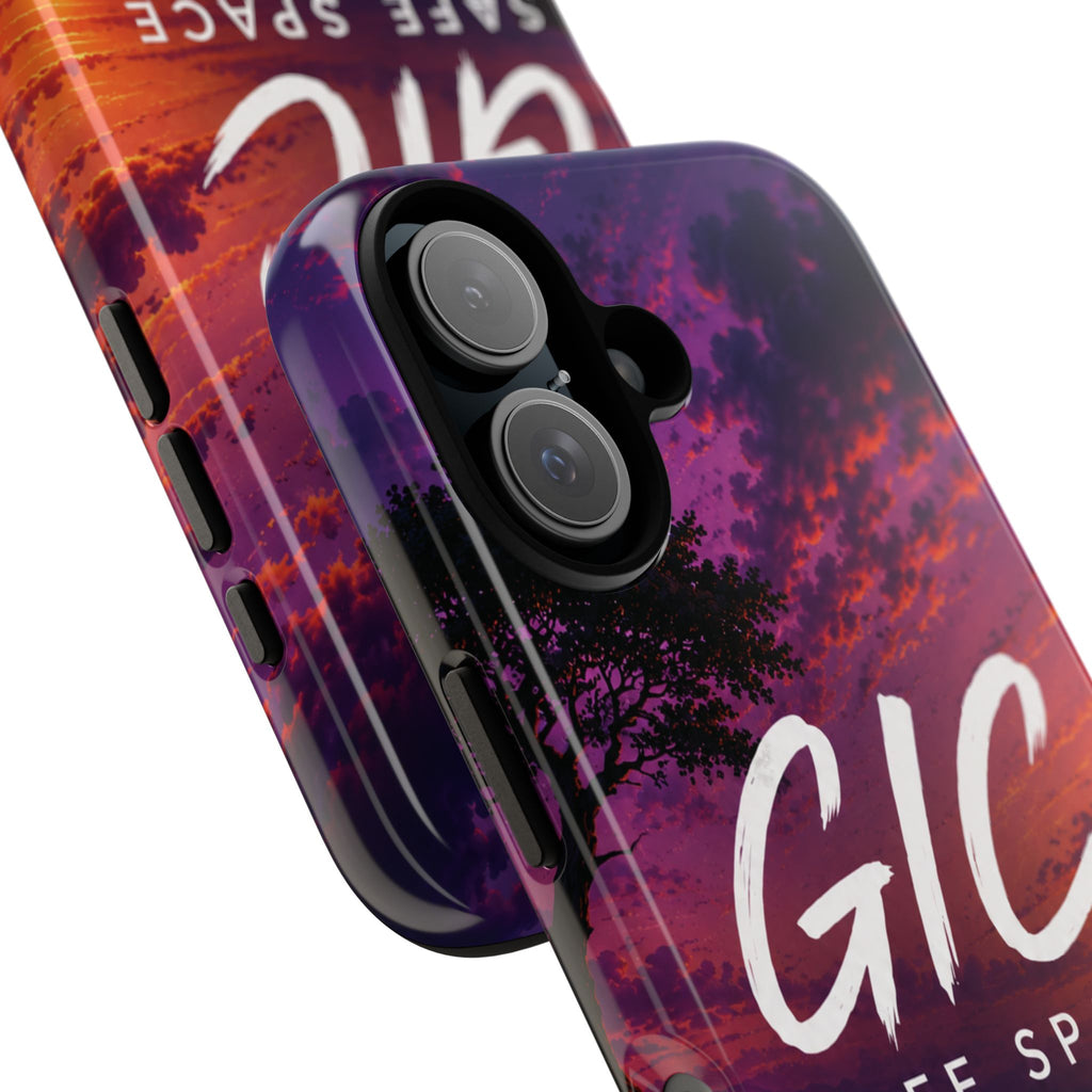 GIC Safe Space Tough Phone Case — "Greater Is Coming" Sunset Design