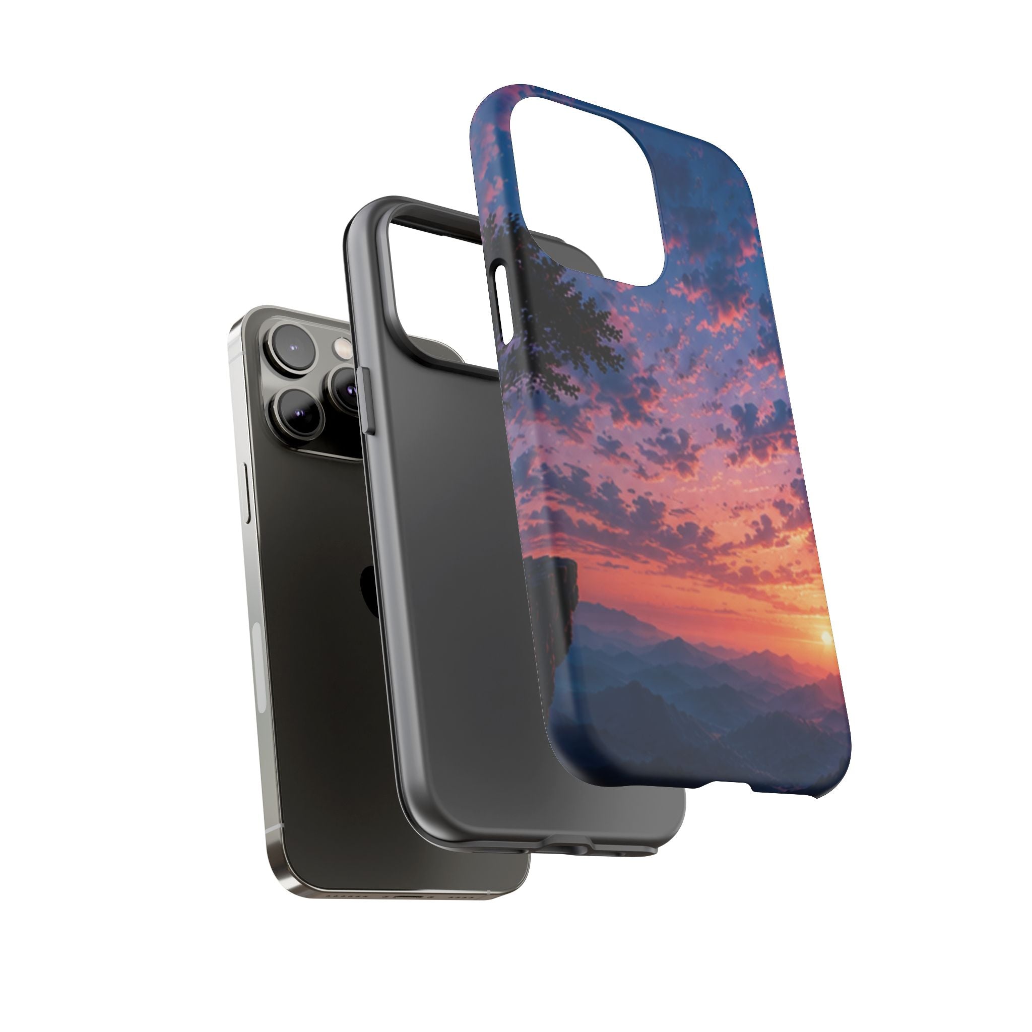 Sunset Mountain Phone Case — Tough Protective Phone Cover with Scenic Sunset Design