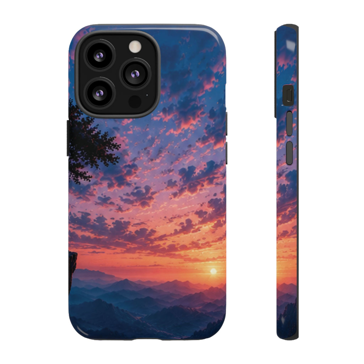 Sunset Mountain Phone Case — Tough Protective Phone Cover with Scenic Sunset Design
