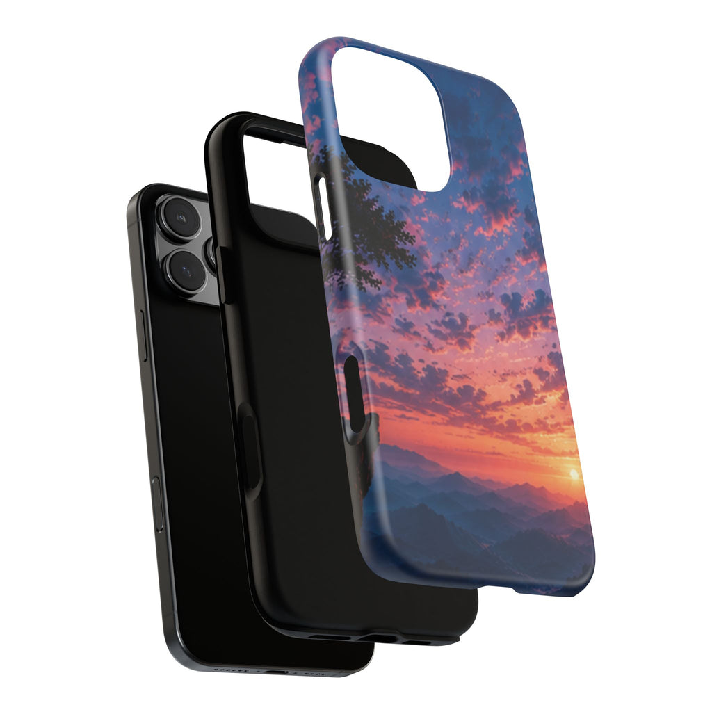 Sunset Mountain Phone Case — Tough Protective Phone Cover with Scenic Sunset Design