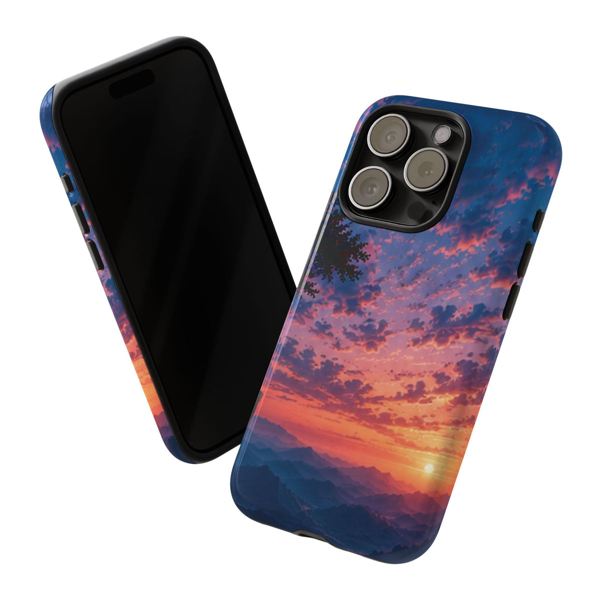 Sunset Mountain Phone Case — Tough Protective Phone Cover with Scenic Sunset Design