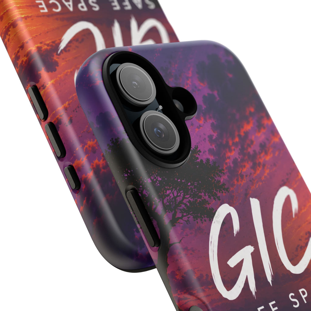 GIC Safe Space Tough Phone Case — "Greater Is Coming" Sunset Design