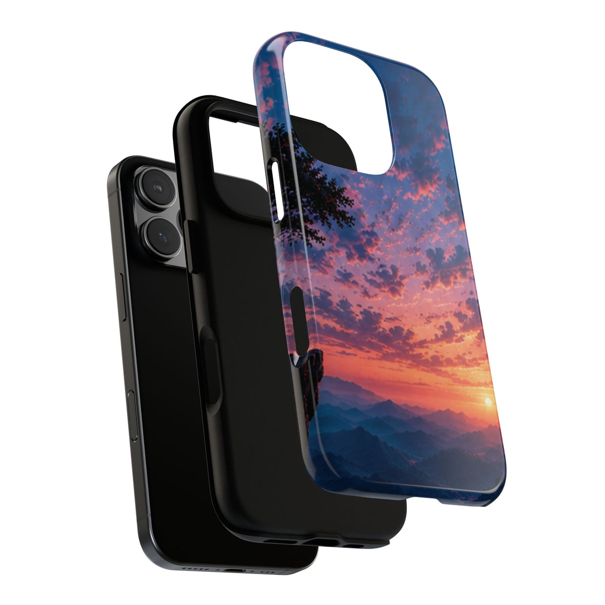 Sunset Mountain Phone Case — Tough Protective Phone Cover with Scenic Sunset Design