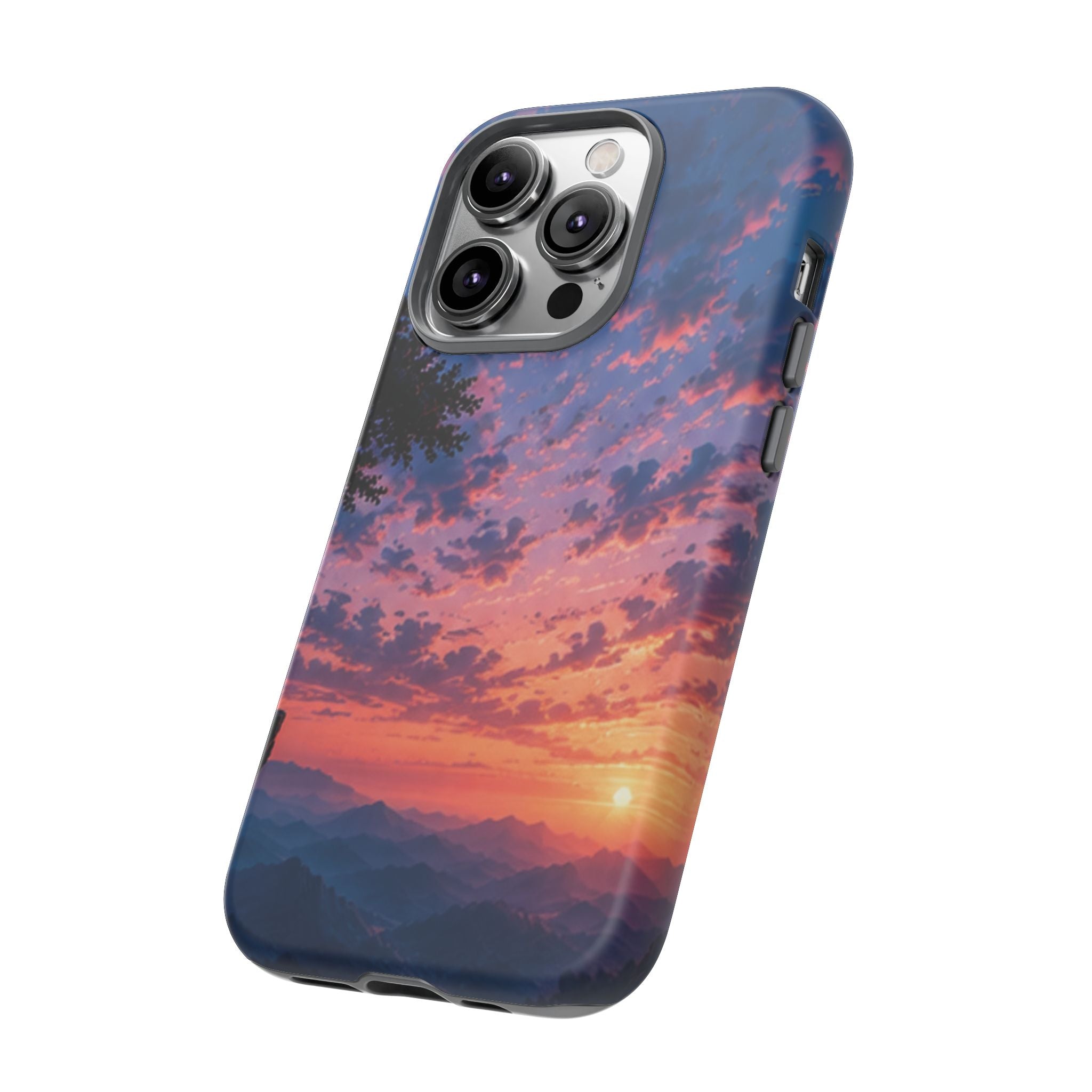 Sunset Mountain Phone Case — Tough Protective Phone Cover with Scenic Sunset Design