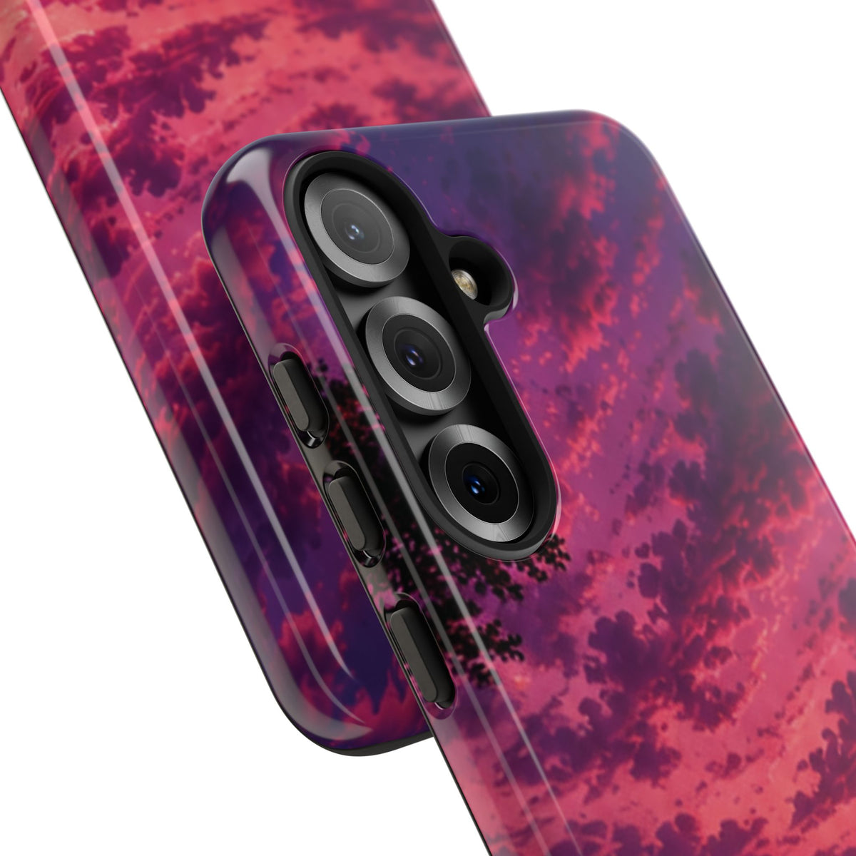 Sunset Mountain Phone Case — Purple Pink Scenic Tough Case