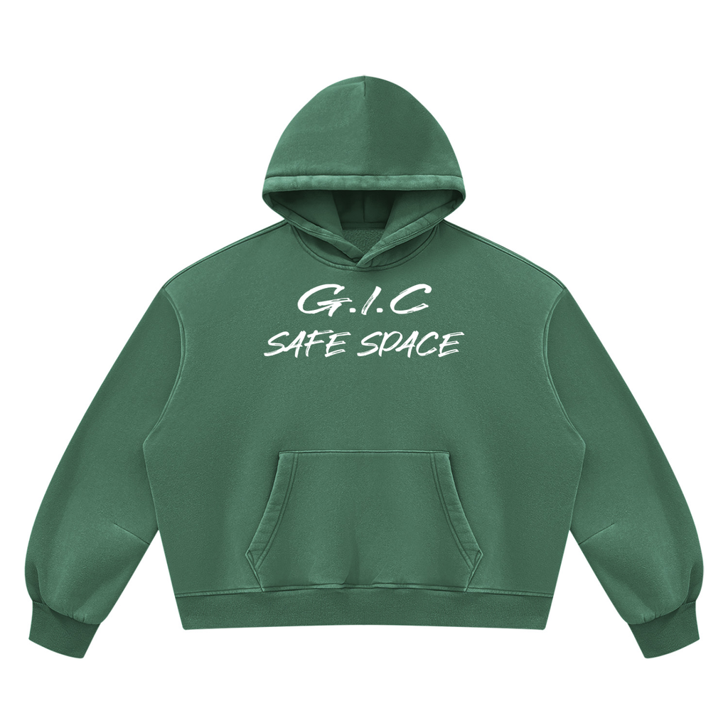 Unisex Vintage Wash Boxy Fleece Hoodie