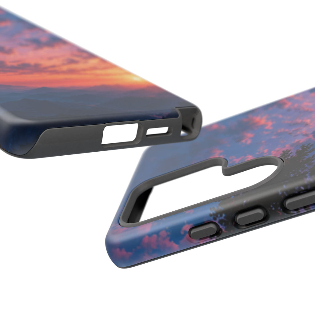 Sunset Mountain Phone Case — Tough Protective Phone Cover with Scenic Sunset Design