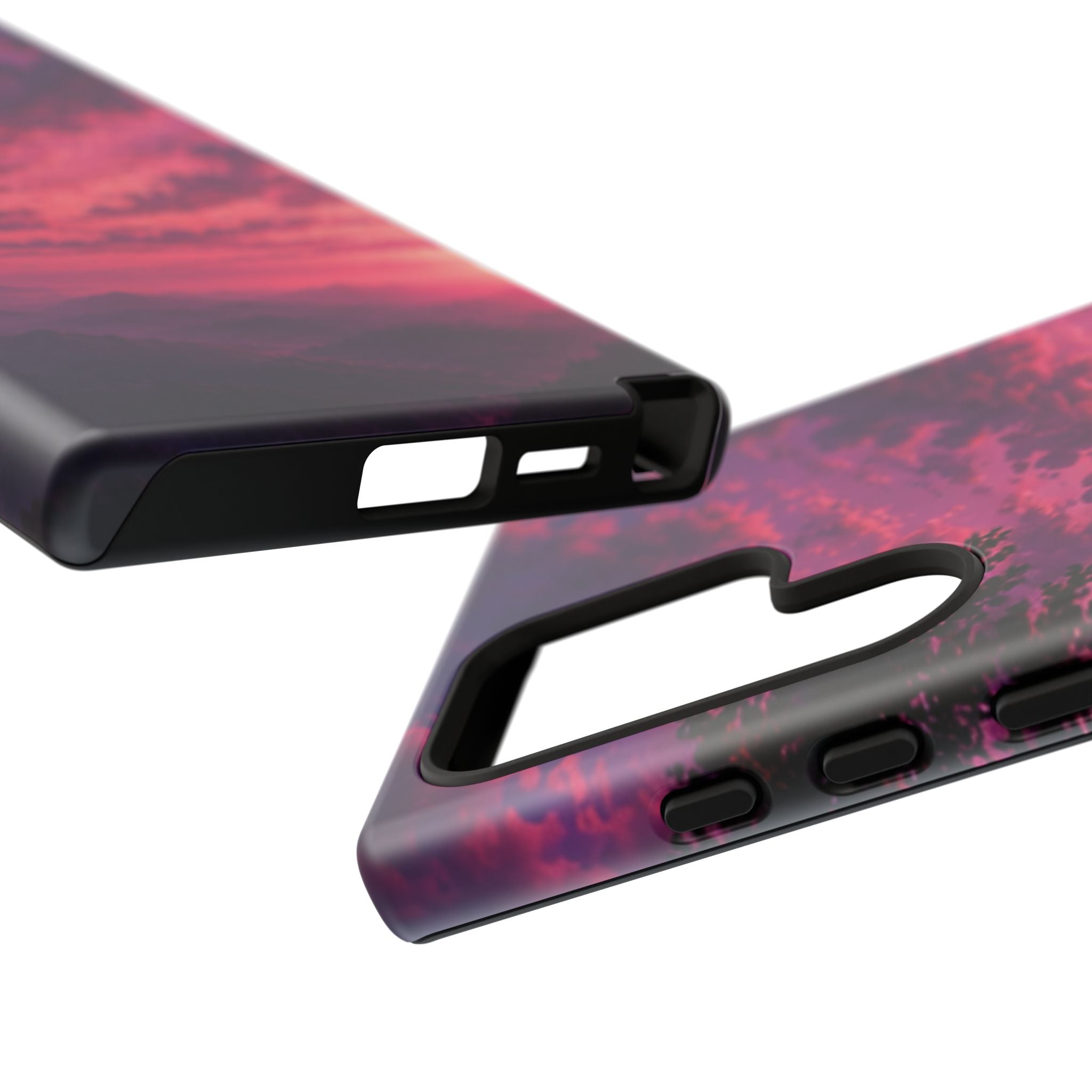 Sunset Mountain Phone Case — Purple Pink Scenic Tough Case