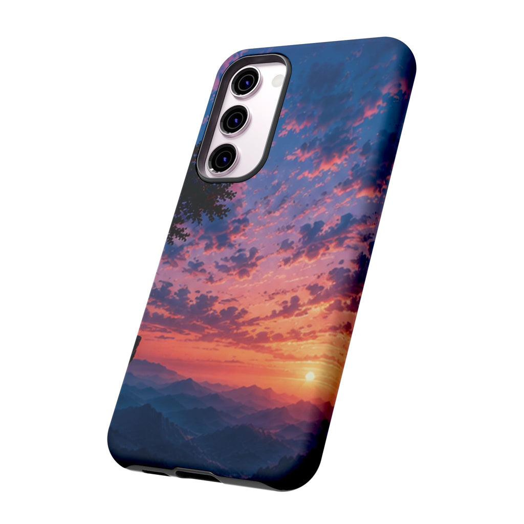 Sunset Mountain Phone Case — Tough Protective Phone Cover with Scenic Sunset Design