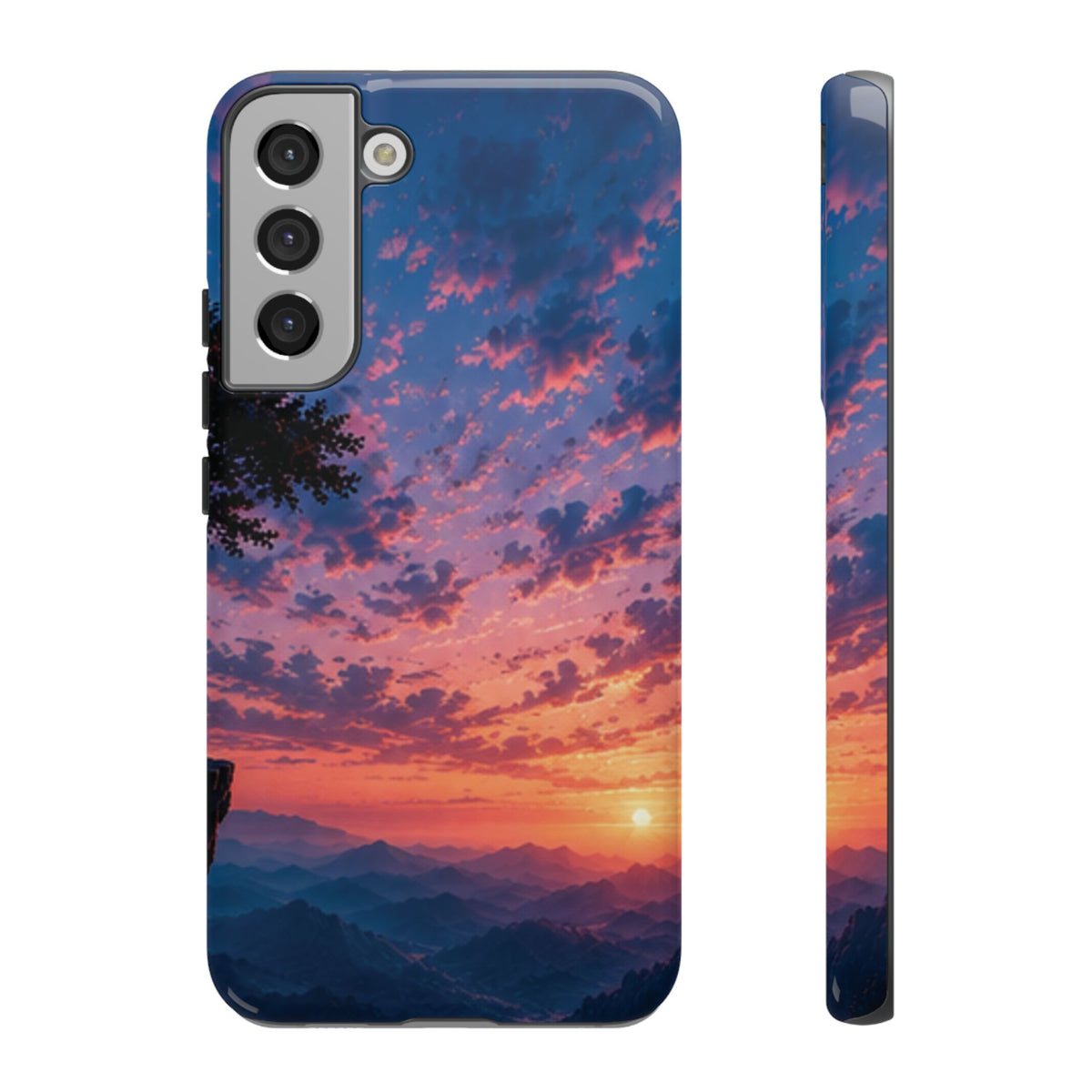 Sunset Mountain Phone Case — Tough Protective Phone Cover with Scenic Sunset Design