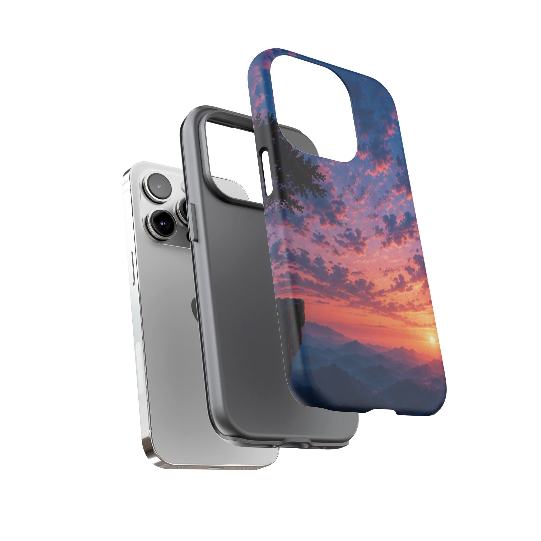 Sunset Mountain Phone Case — Tough Protective Phone Cover with Scenic Sunset Design