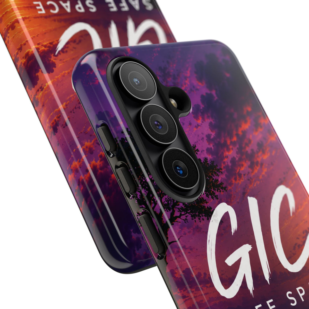 GIC Safe Space Tough Phone Case — "Greater Is Coming" Sunset Design