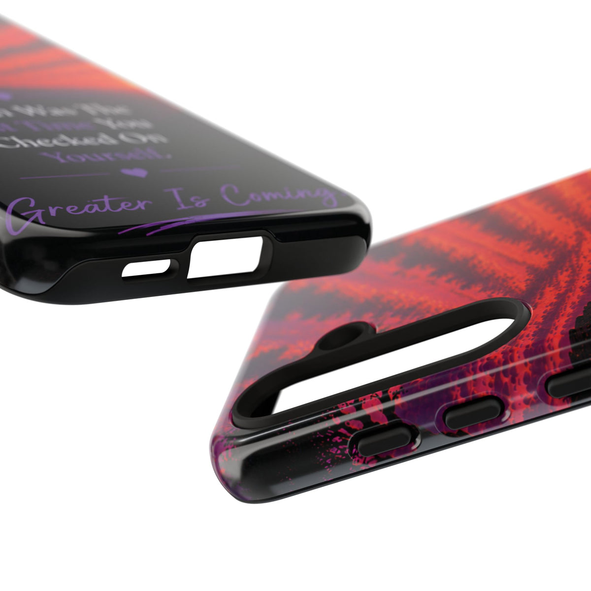 Inspirational Phone Case - "When Was The Last Time You Checked On Yourself?" Sunset Self-Care Quote