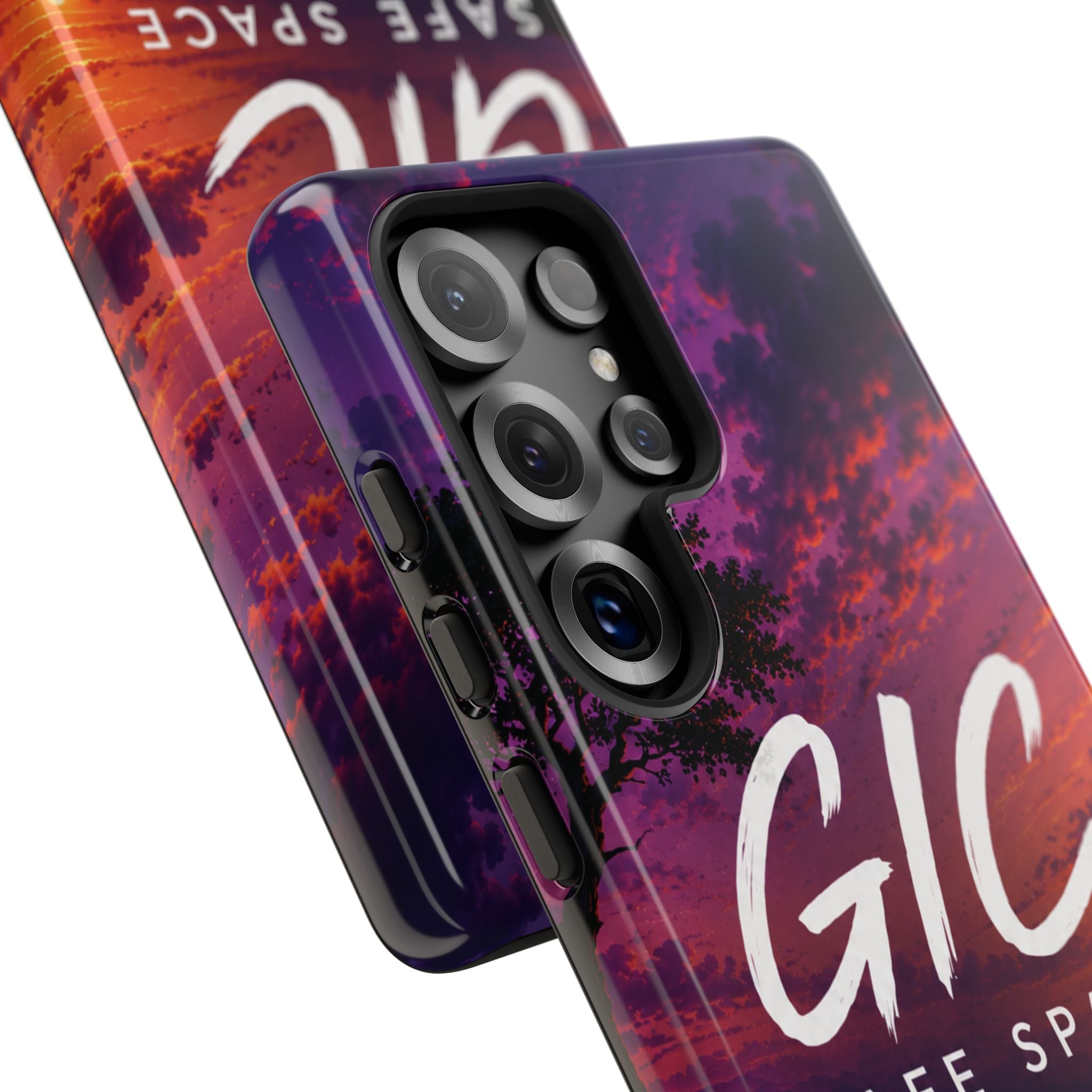 GIC Safe Space Tough Phone Case — "Greater Is Coming" Sunset Design