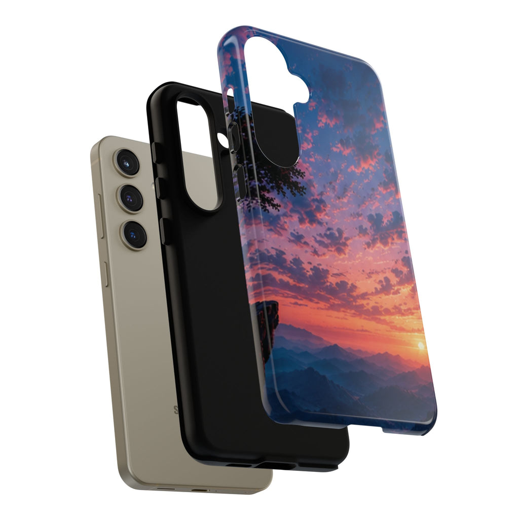 Sunset Mountain Phone Case — Tough Protective Phone Cover with Scenic Sunset Design