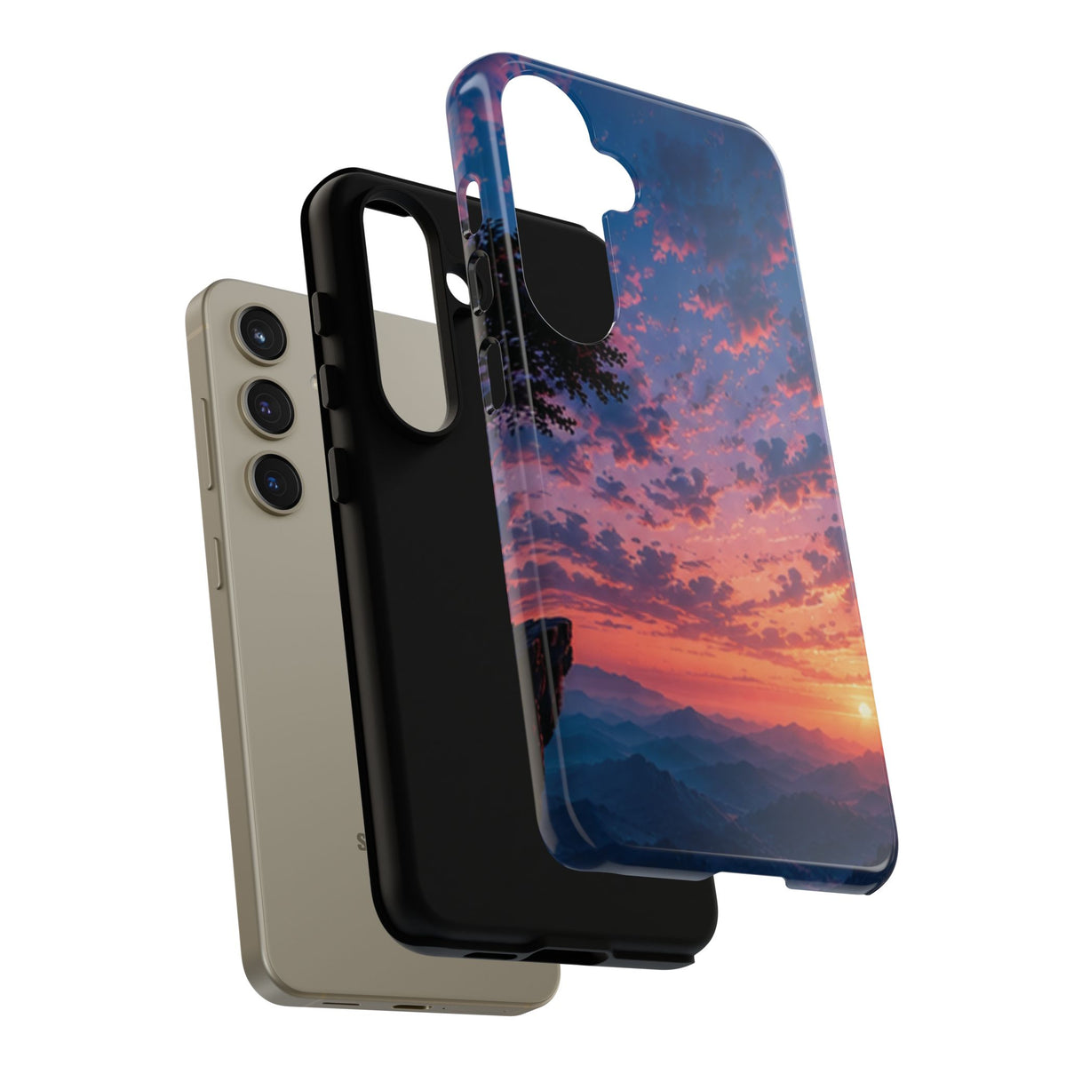 Sunset Mountain Phone Case — Tough Protective Phone Cover with Scenic Sunset Design