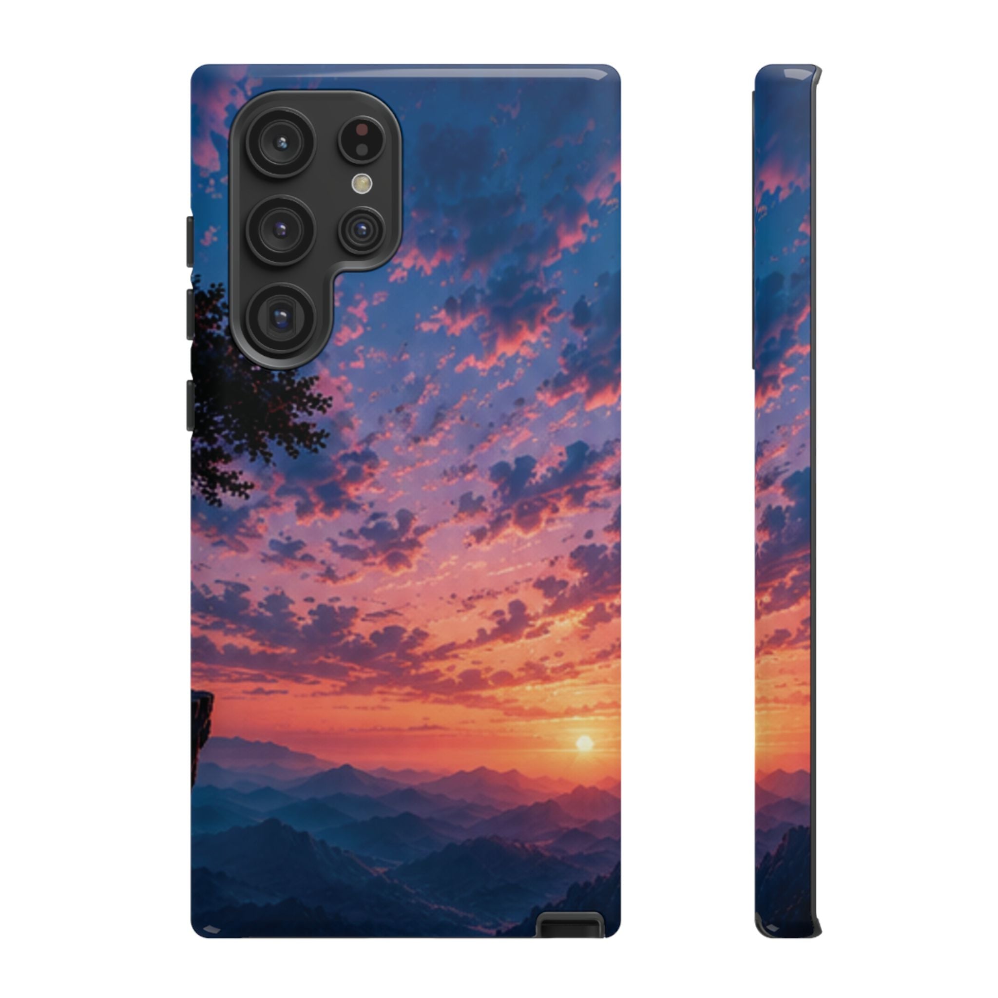 Sunset Mountain Phone Case — Tough Protective Phone Cover with Scenic Sunset Design