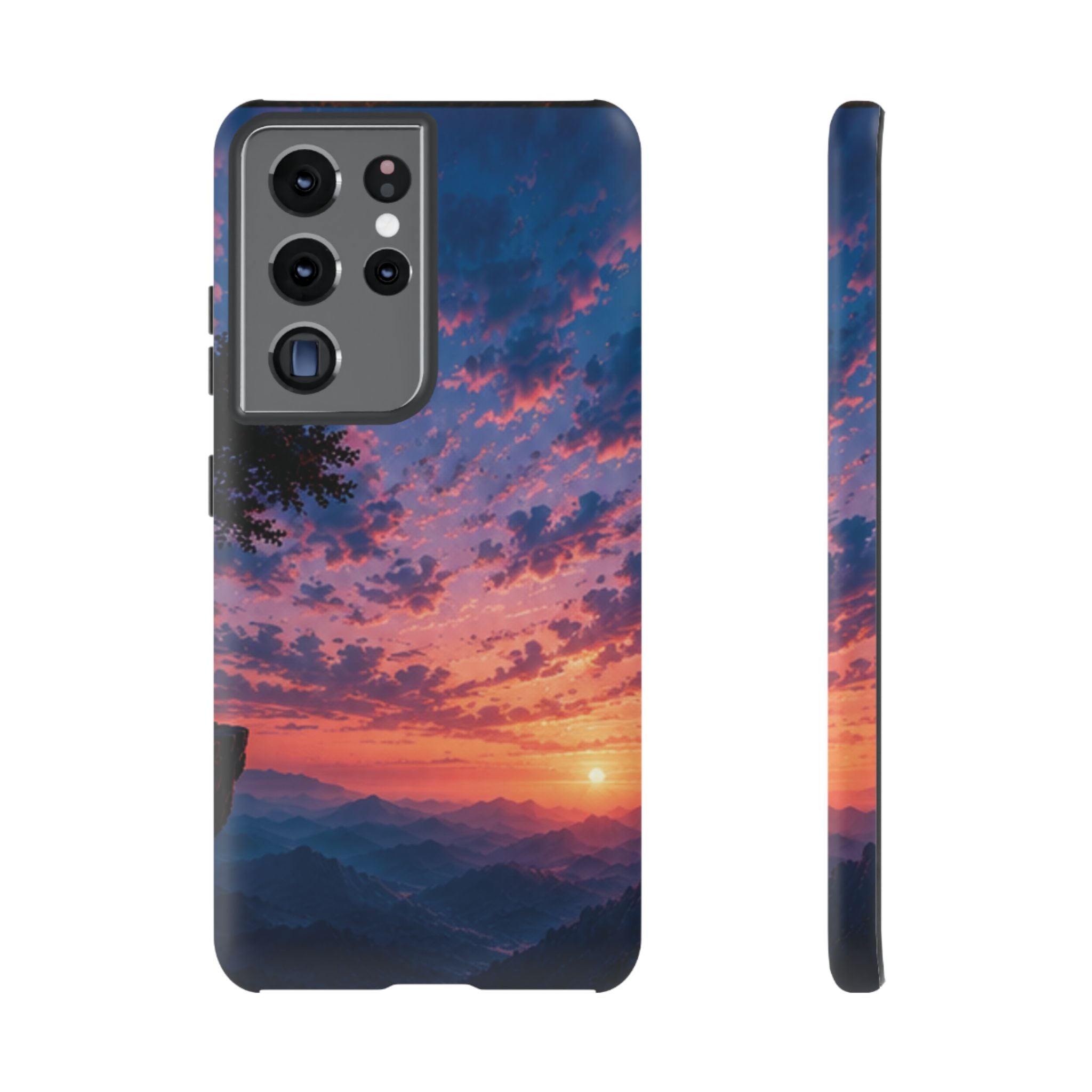 Sunset Mountain Phone Case — Tough Protective Phone Cover with Scenic Sunset Design