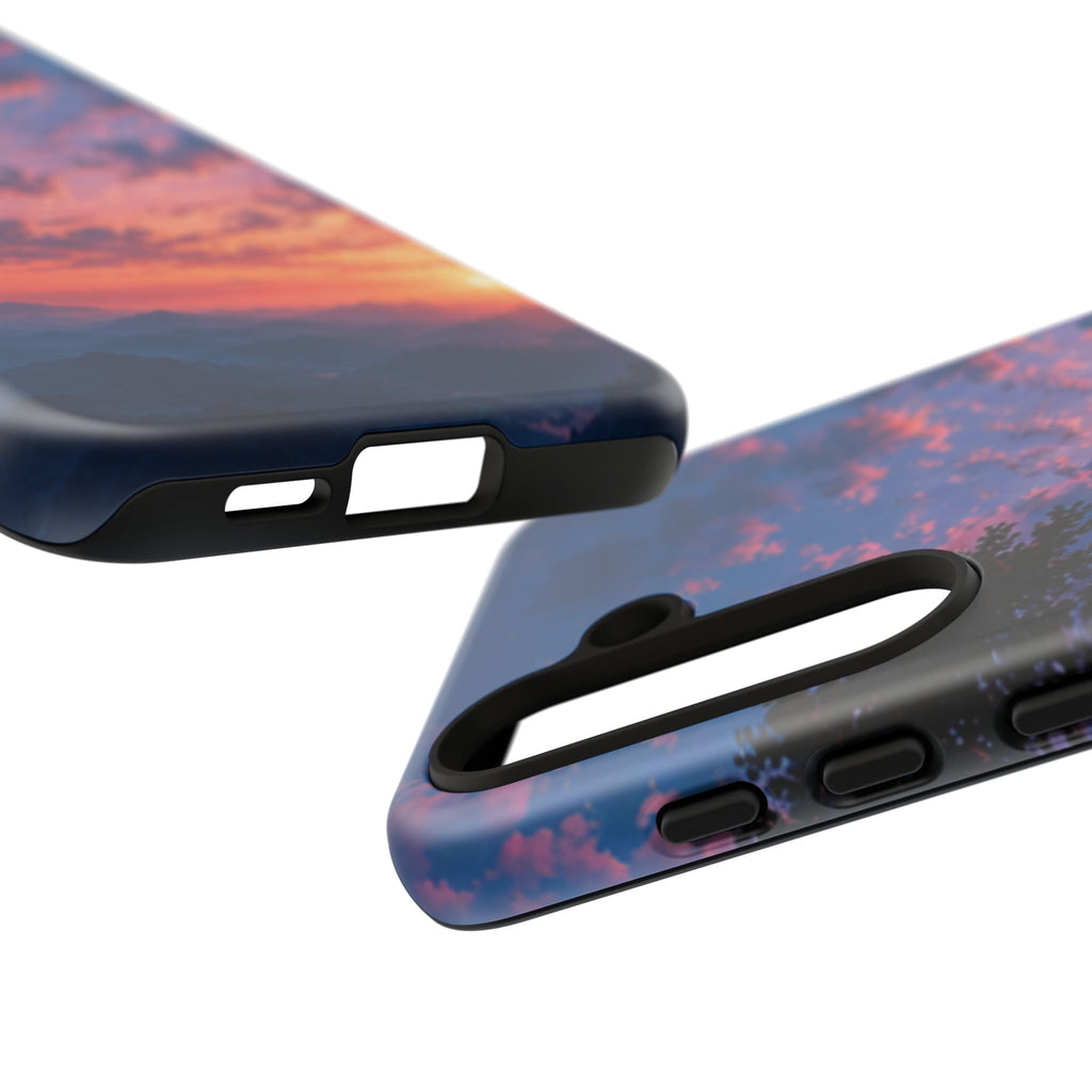 Sunset Mountain Phone Case — Tough Protective Phone Cover with Scenic Sunset Design