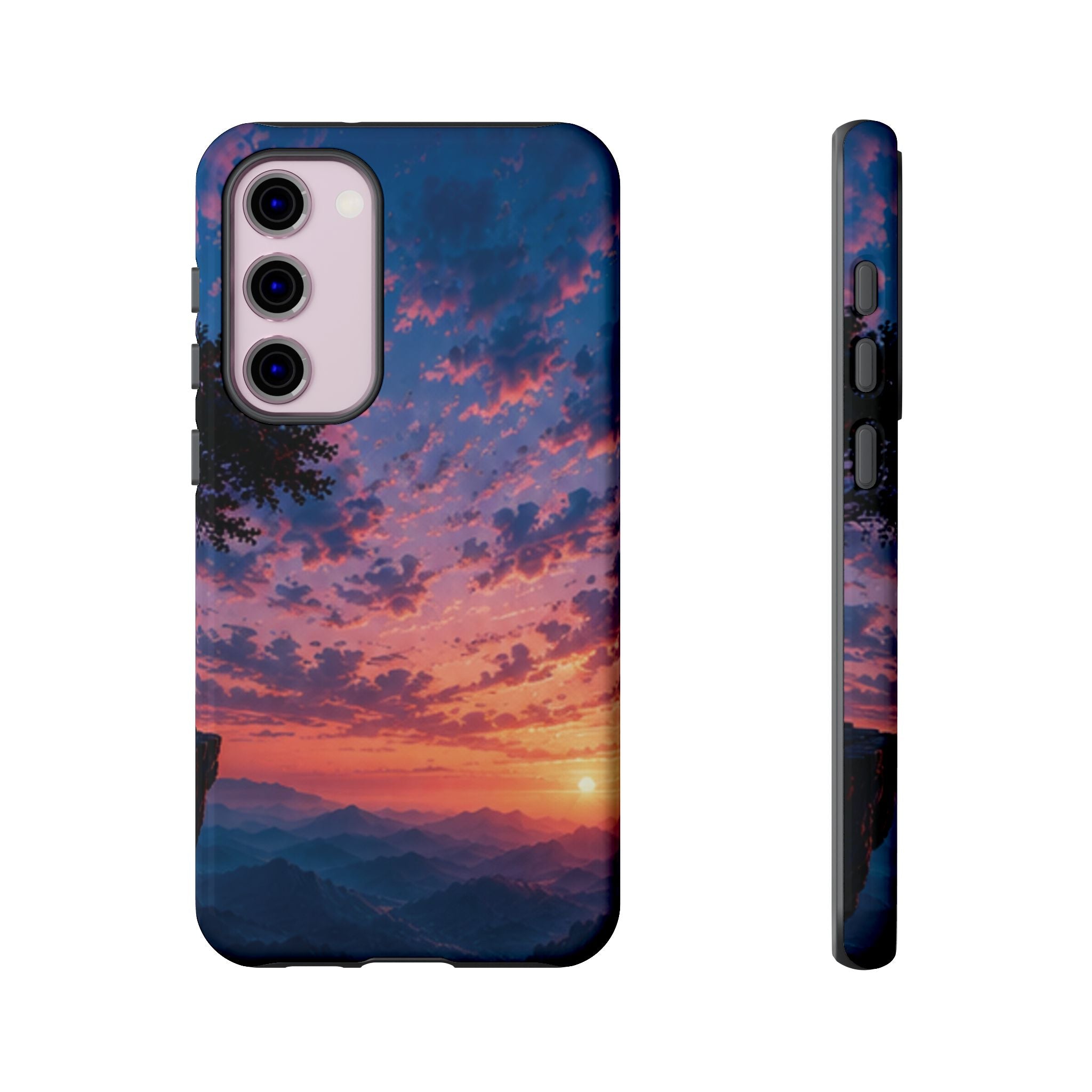 Sunset Mountain Phone Case — Tough Protective Phone Cover with Scenic Sunset Design