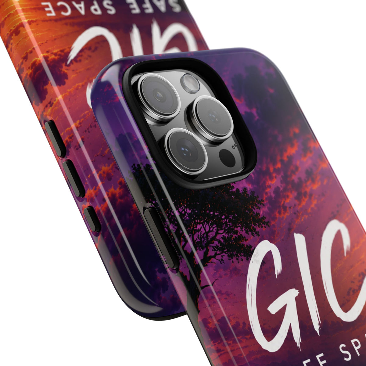 GIC Safe Space Tough Phone Case — "Greater Is Coming" Sunset Design