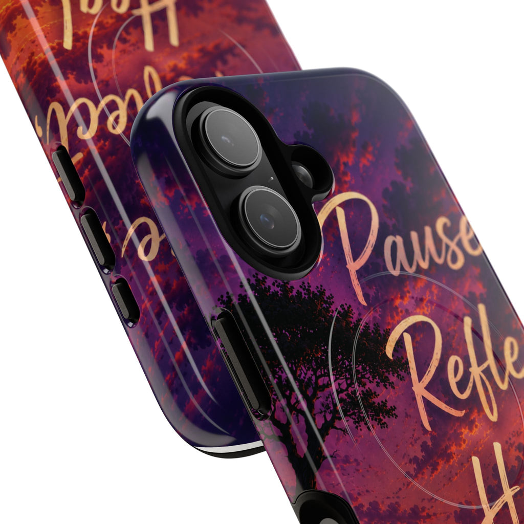 Pause Reflect Heal and Grow Phone Case — Tough Magnetic iPhone Cover