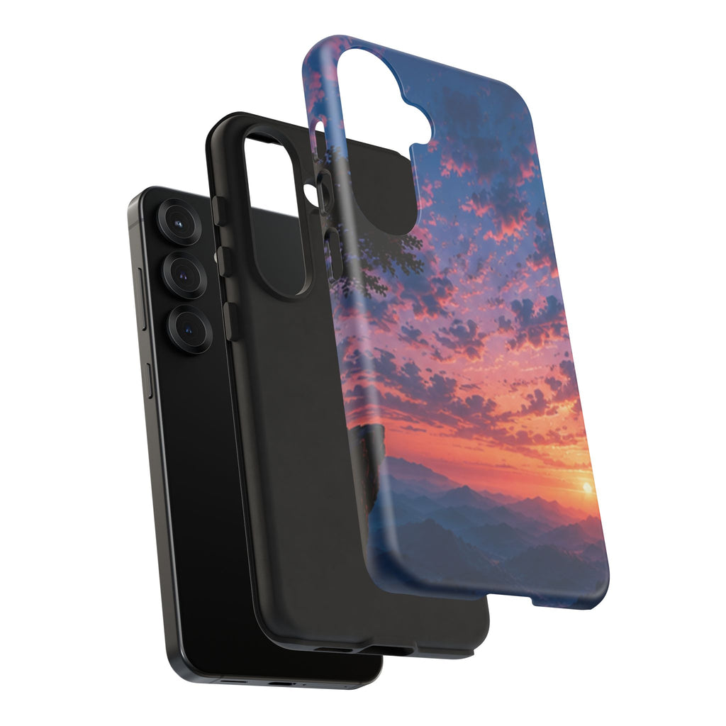 Sunset Mountain Phone Case — Tough Protective Phone Cover with Scenic Sunset Design