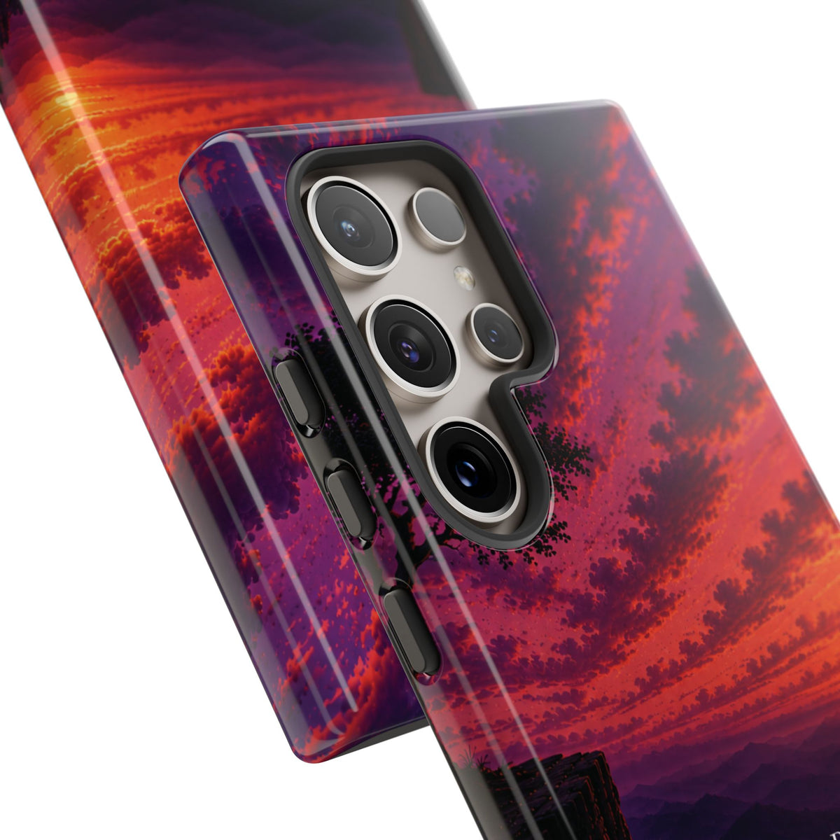 Sunset Serenity Phone Case – “A Place To Breathe, A Place To Heal” Inspirational Galaxy Case