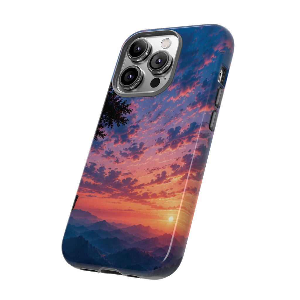 Sunset Mountain Phone Case — Tough Protective Phone Cover with Scenic Sunset Design