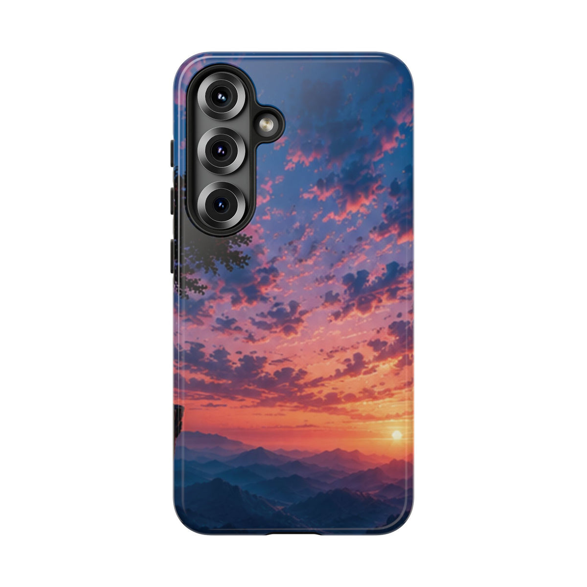 Sunset Mountain Phone Case — Tough Protective Phone Cover with Scenic Sunset Design