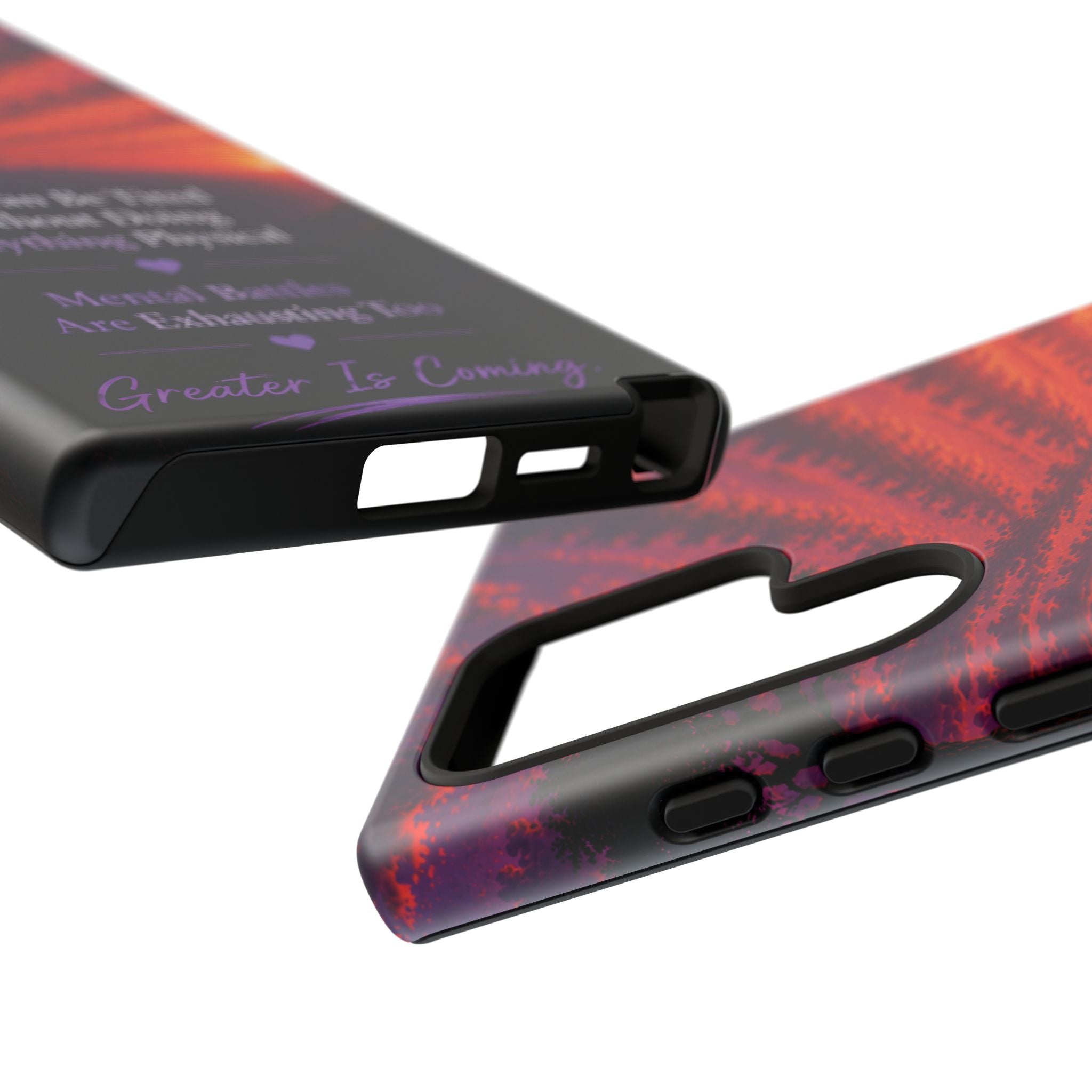Phone Case — "Greater Is Coming" Inspirational Sunset Design