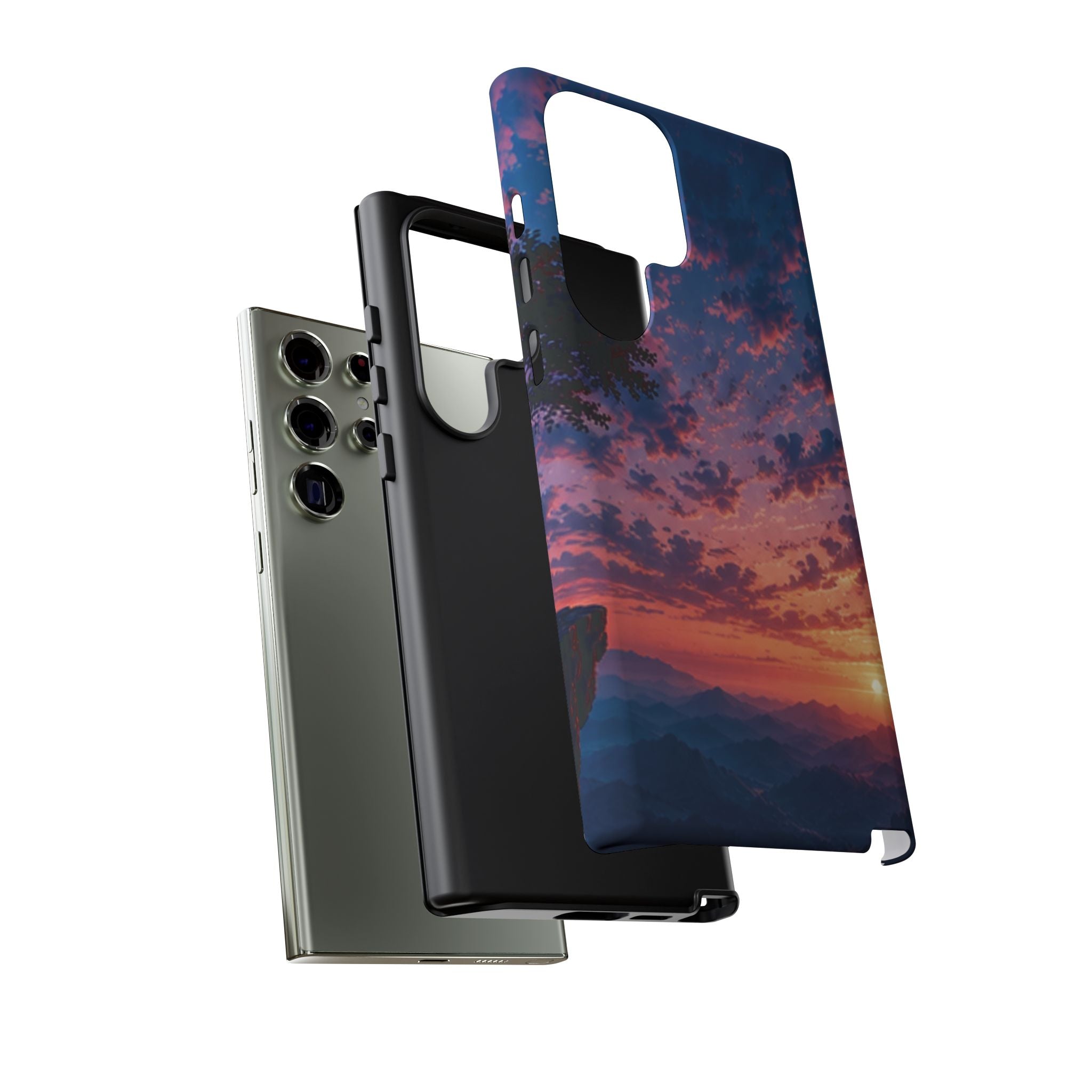 Sunset Mountain Phone Case — Tough Protective Phone Cover with Scenic Sunset Design