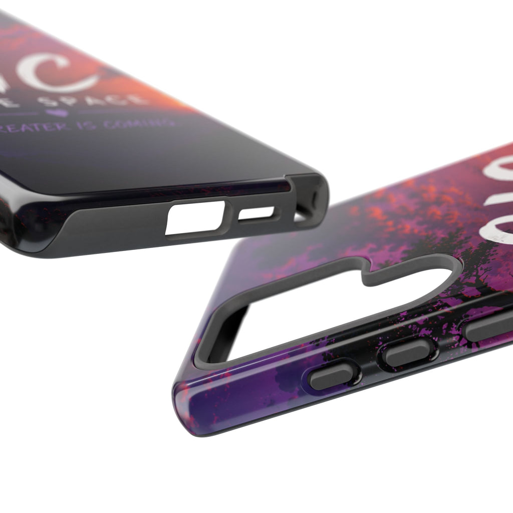 GIC Safe Space Tough Phone Case — "Greater Is Coming" Sunset Design