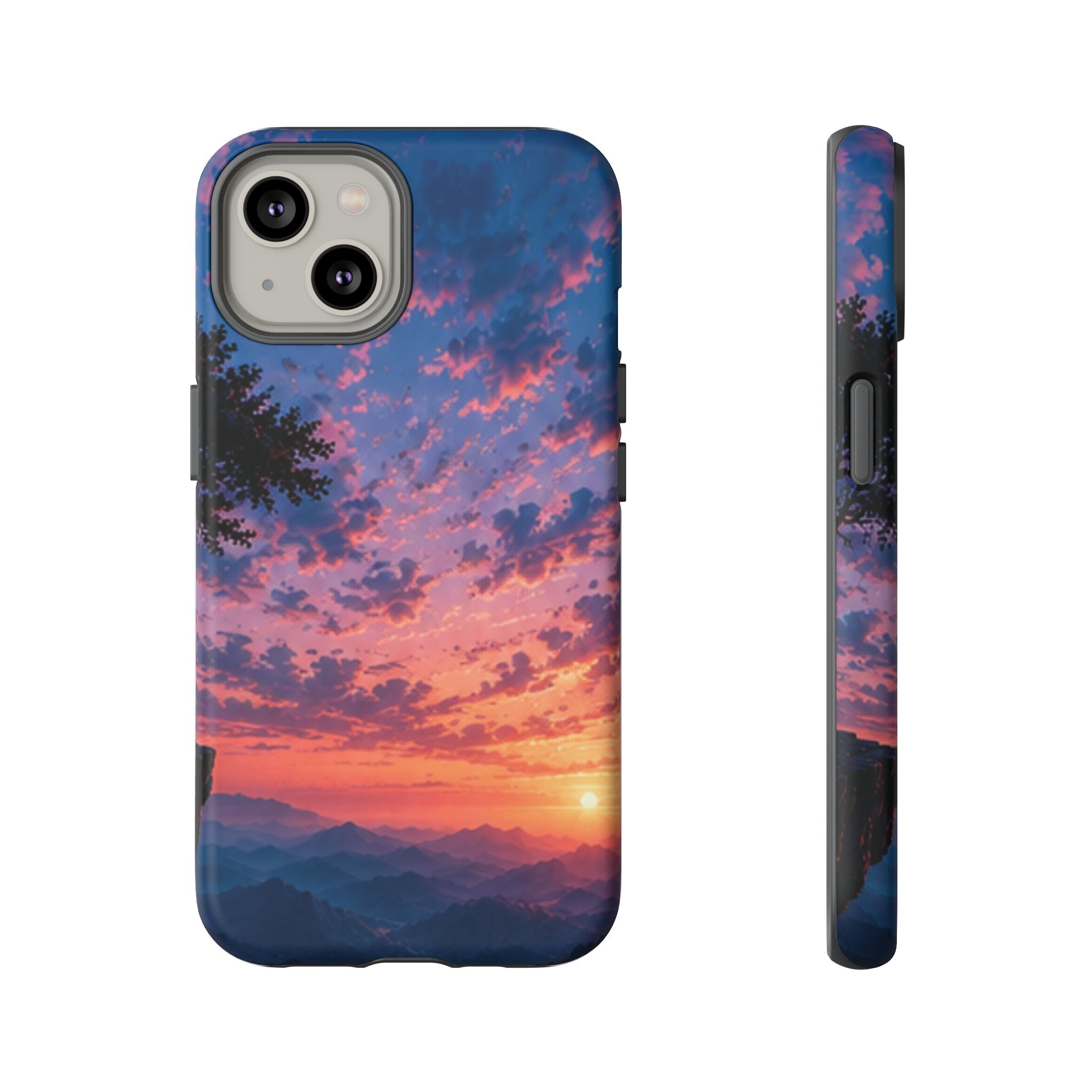 Sunset Mountain Phone Case — Tough Protective Phone Cover with Scenic Sunset Design